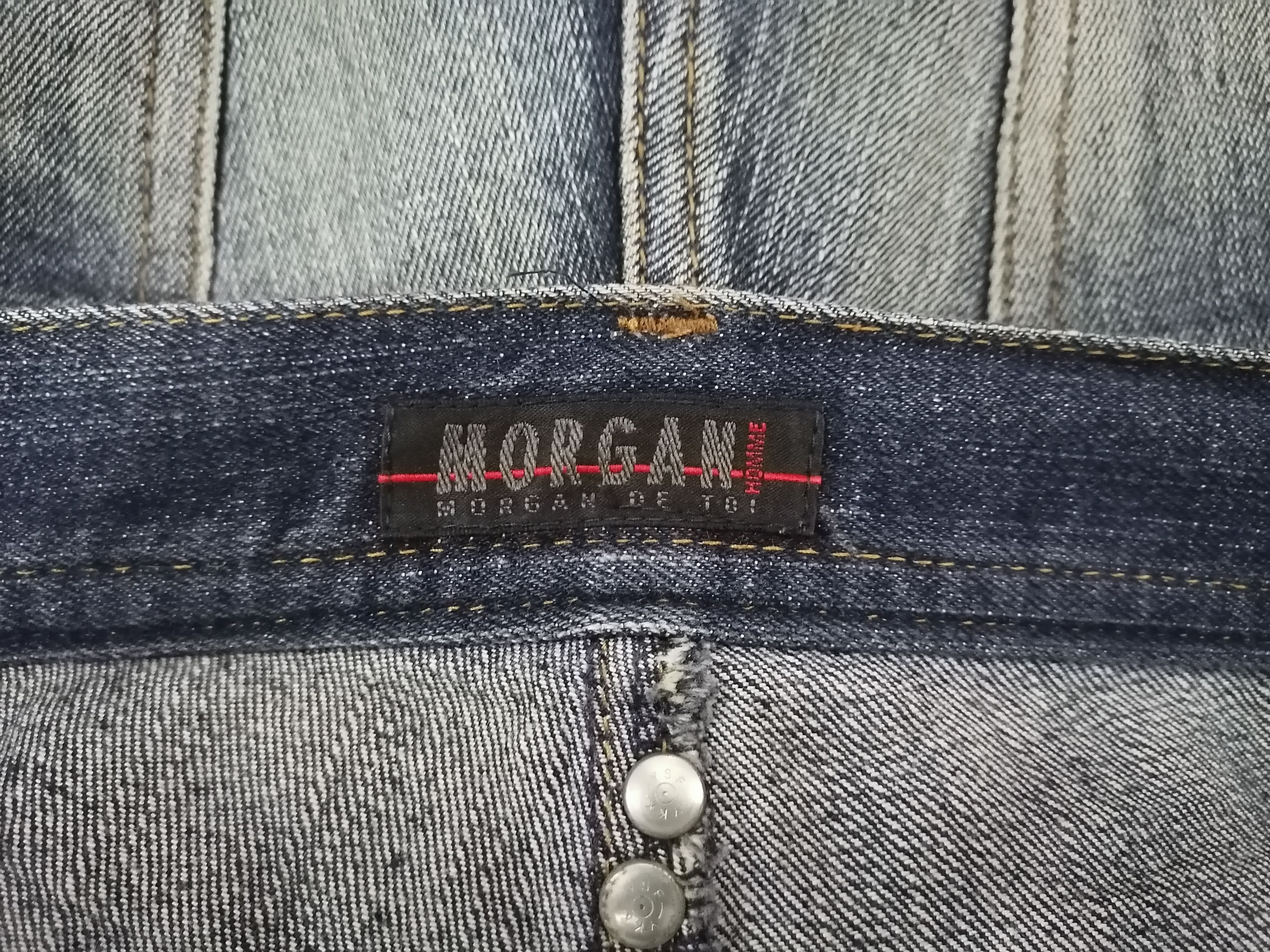 Japanese Brand Flare Jeans Morgan Homme Lightning Wash Erd Denim Pants Size US 32 / EU 48 - 7 Thumbnail