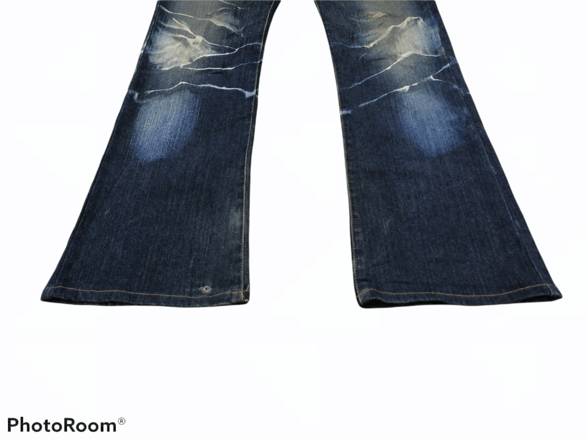 Japanese Brand Flare Jeans Morgan Homme Lightning Wash Erd Denim Pants Size US 32 / EU 48 - 4 Thumbnail