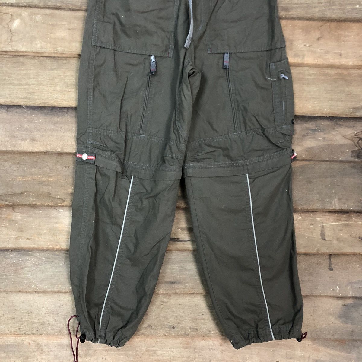 Japanese Brand Pract Green Multipocket Tactical Cargo Pants #2993 Size US 30 / EU 46 - 3 Thumbnail