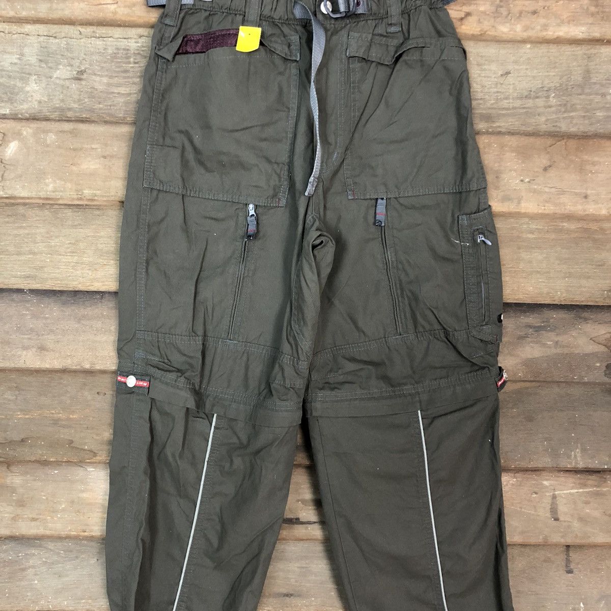 Japanese Brand Pract Green Multipocket Tactical Cargo Pants #2993 Size US 30 / EU 46 - 4 Thumbnail