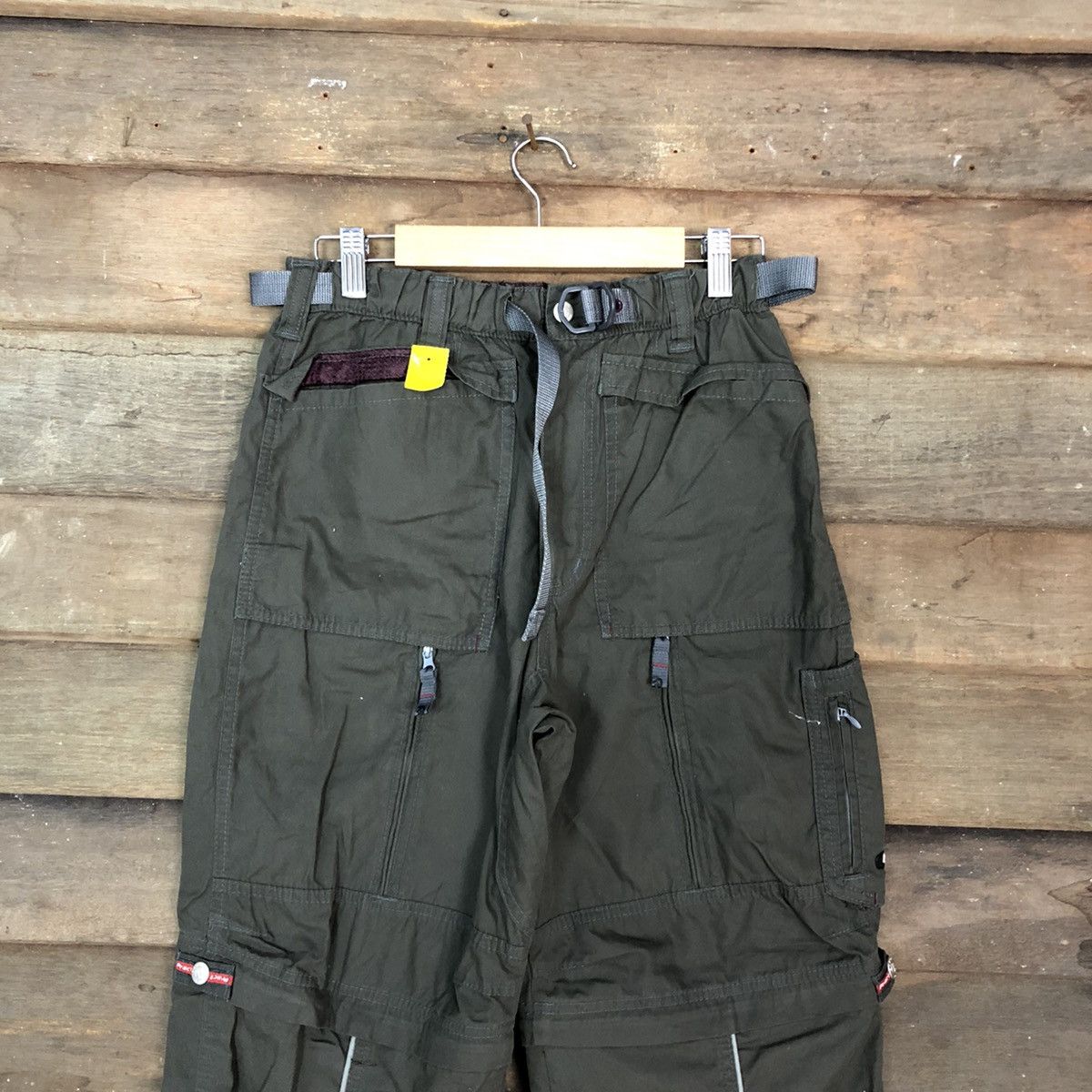 Japanese Brand Pract Green Multipocket Tactical Cargo Pants #2993 Size US 30 / EU 46 - 2 Thumbnail