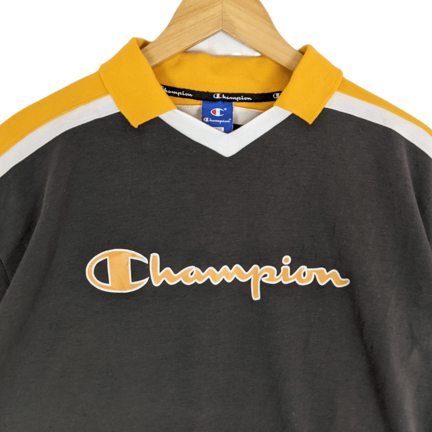 Champion Vintage CHAMPION Spell Out Polo Shirt Size US L / EU 52-54 / 3 - 4 Thumbnail