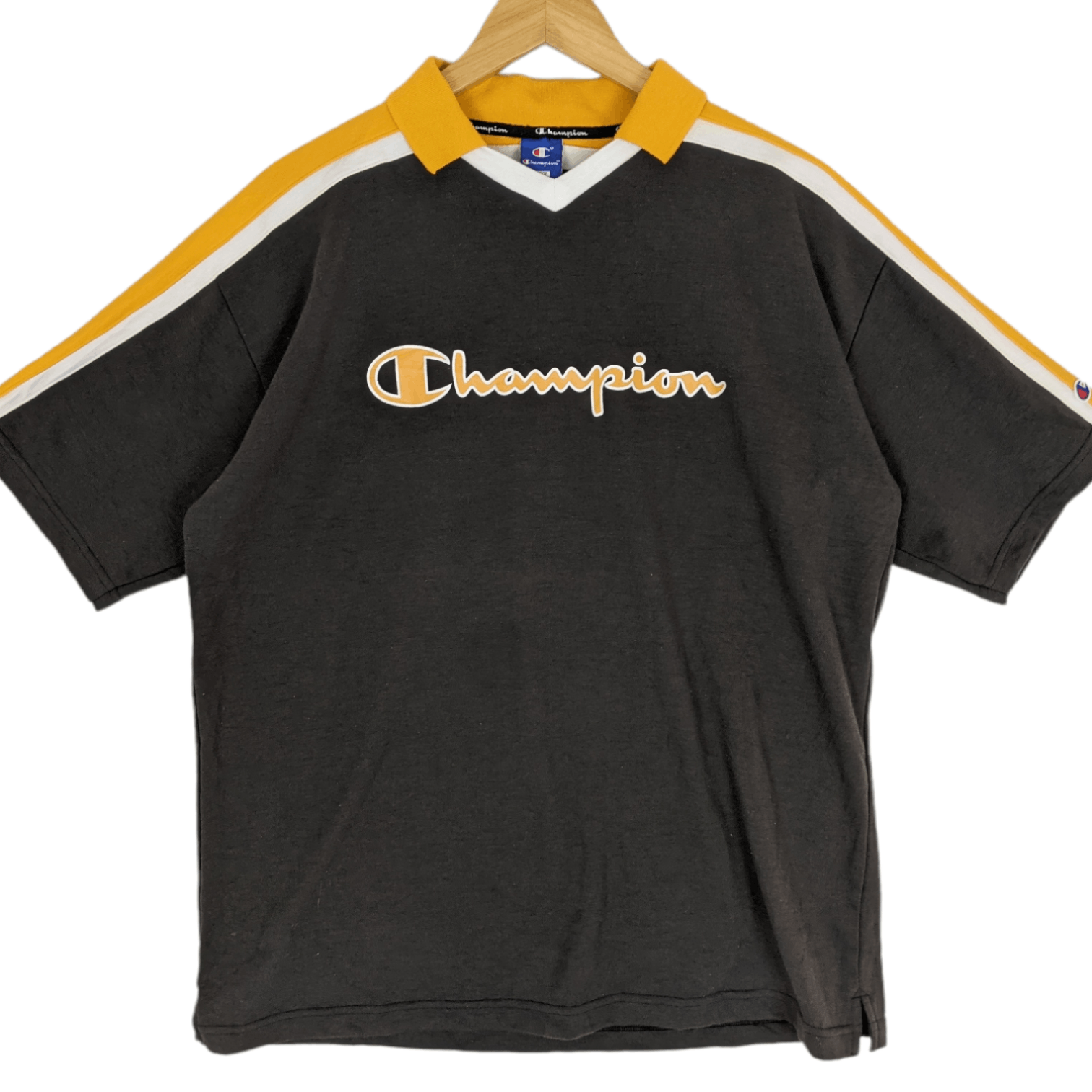 Champion Vintage CHAMPION Spell Out Polo Shirt Size US L / EU 52-54 / 3 - 2 Thumbnail