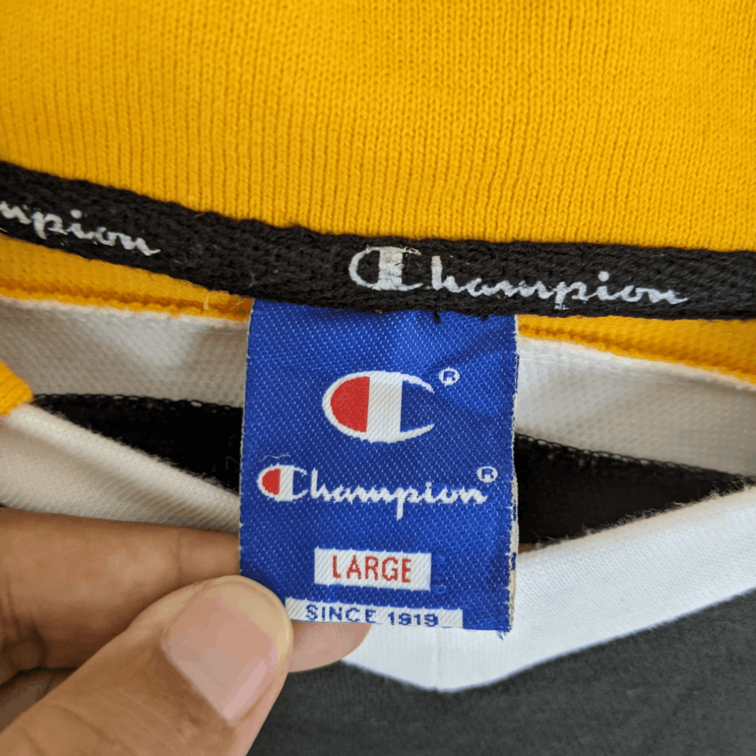 Champion Vintage CHAMPION Spell Out Polo Shirt Size US L / EU 52-54 / 3 - 6 Thumbnail