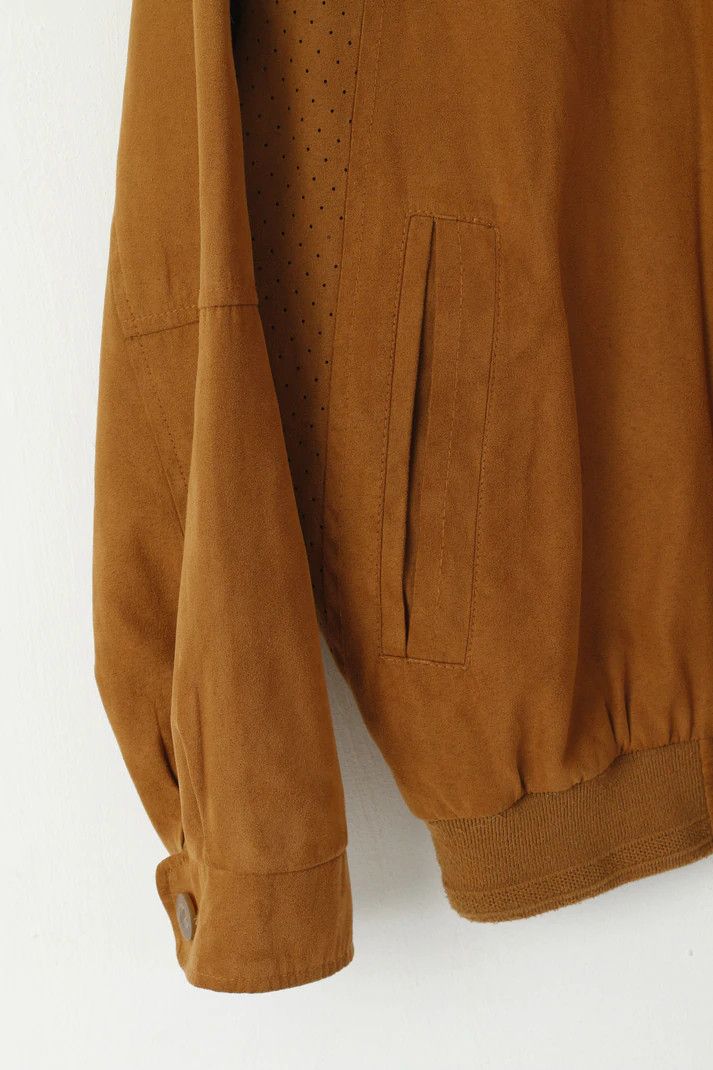 Vintage Weatherguard Men L Bomber Jacket Camel Retro Soft 2516 Size US L / EU 52-54 / 3 - 3 Thumbnail