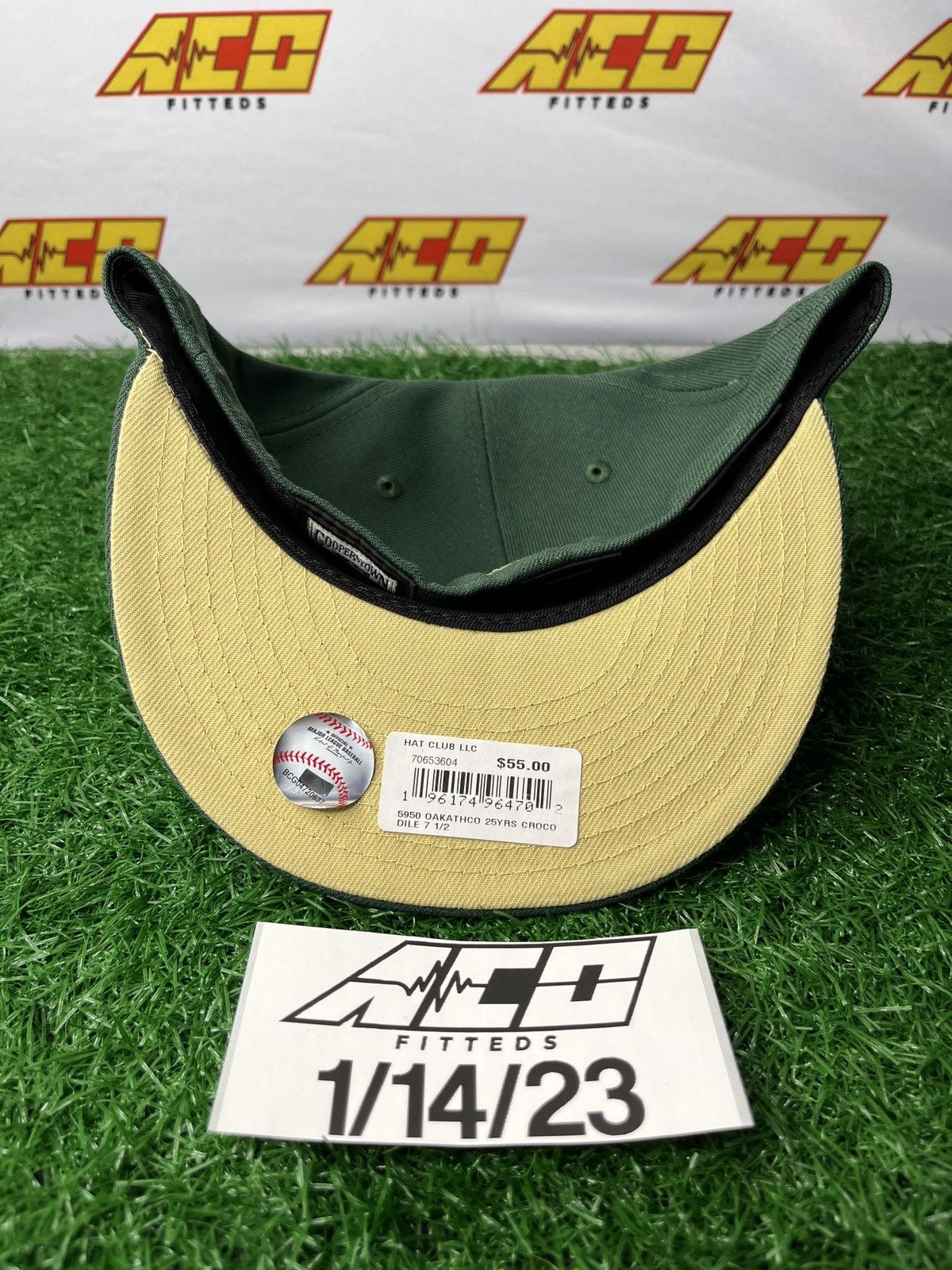 MLB × New Era Athletics 7 1/2 Hatclub crocodile collection fitted hat Size ONE SIZE - 4 Thumbnail