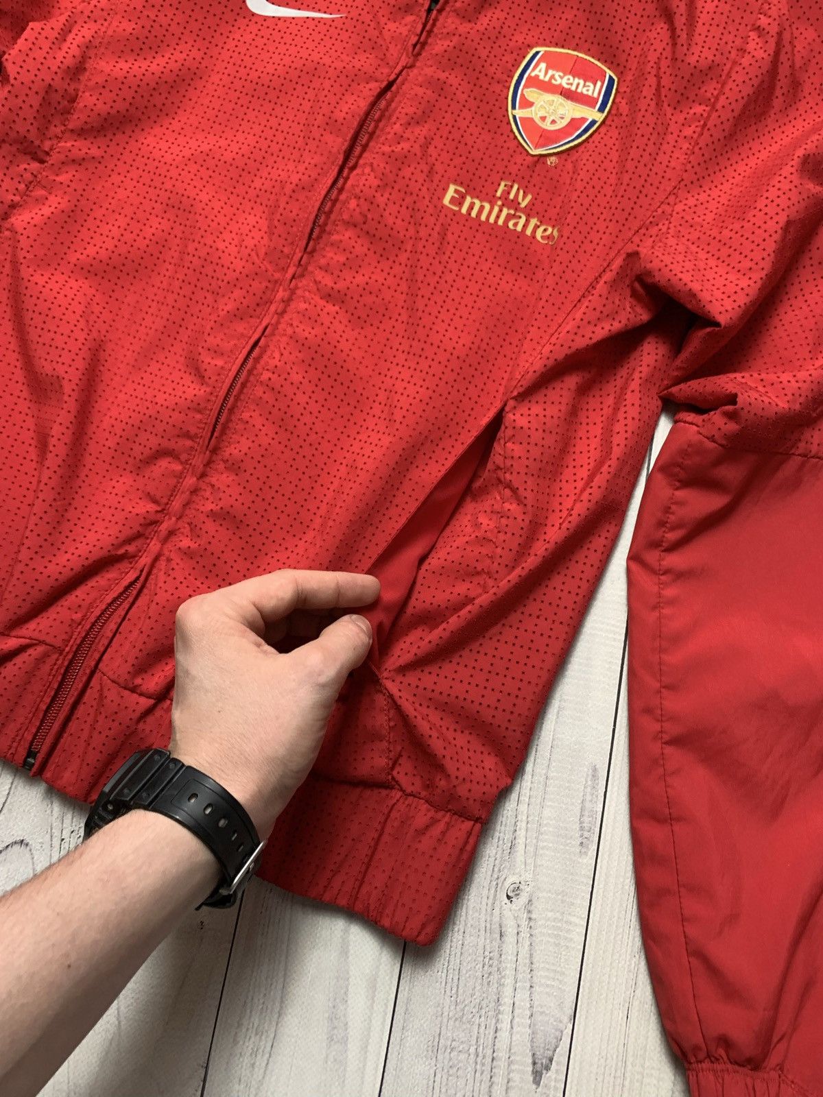Nike × Vintage Vintage soccer track jacket Nike Arsenal size S Size US S / EU 44-46 / 1 - 5 Thumbnail