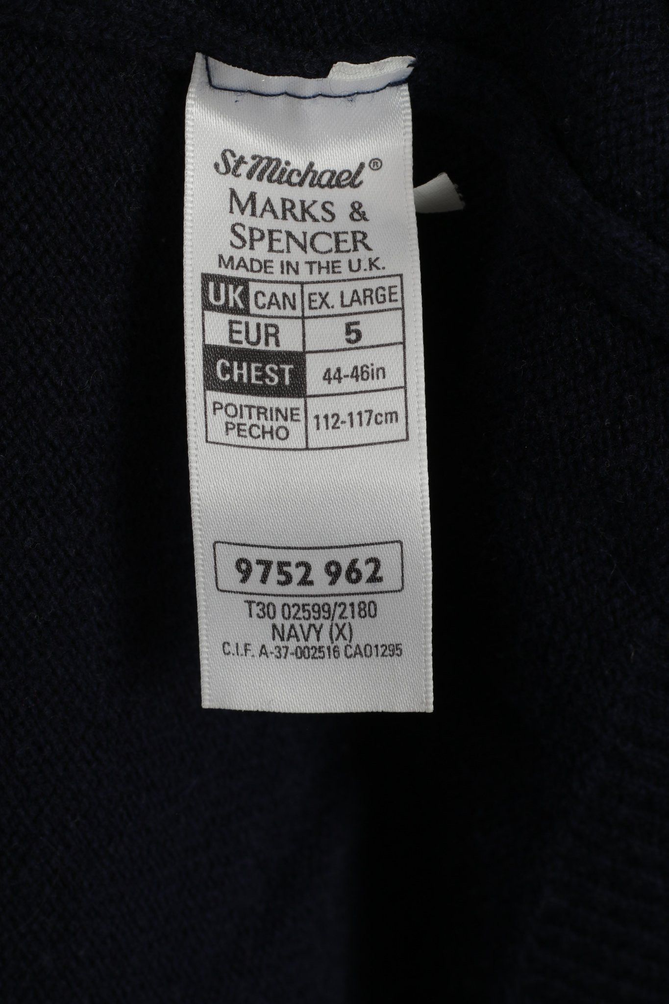 Marks & Spencer Marks & Spencer Men XL Jumper Navy Pure New Wool 6467 Size US XL / EU 56 / 4 - 4 Thumbnail