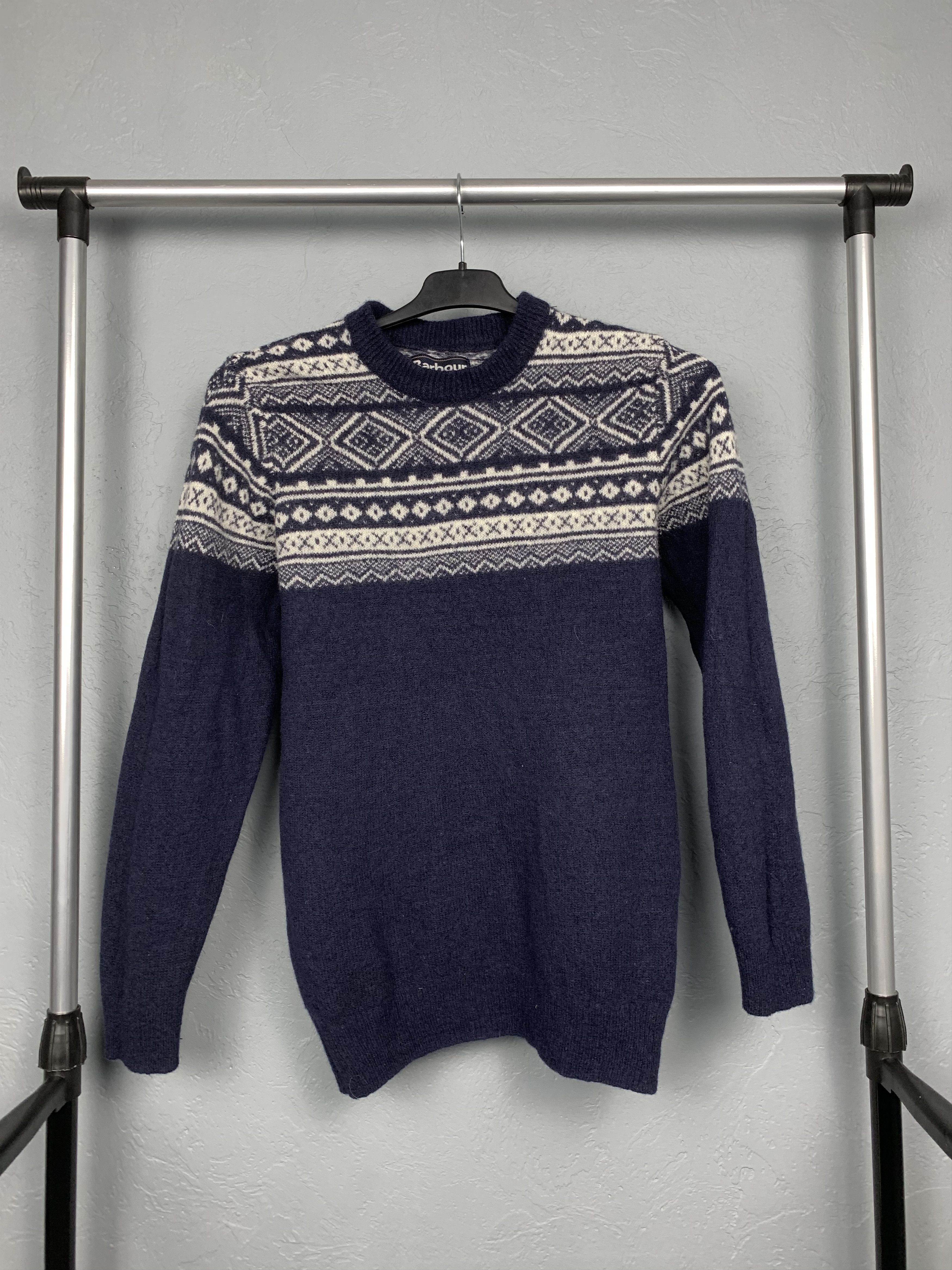 Barbour × Vintage Barbour Vintage Mens Wool Sweater Size US XS / EU 42 / 0 - 1 Thumbnail