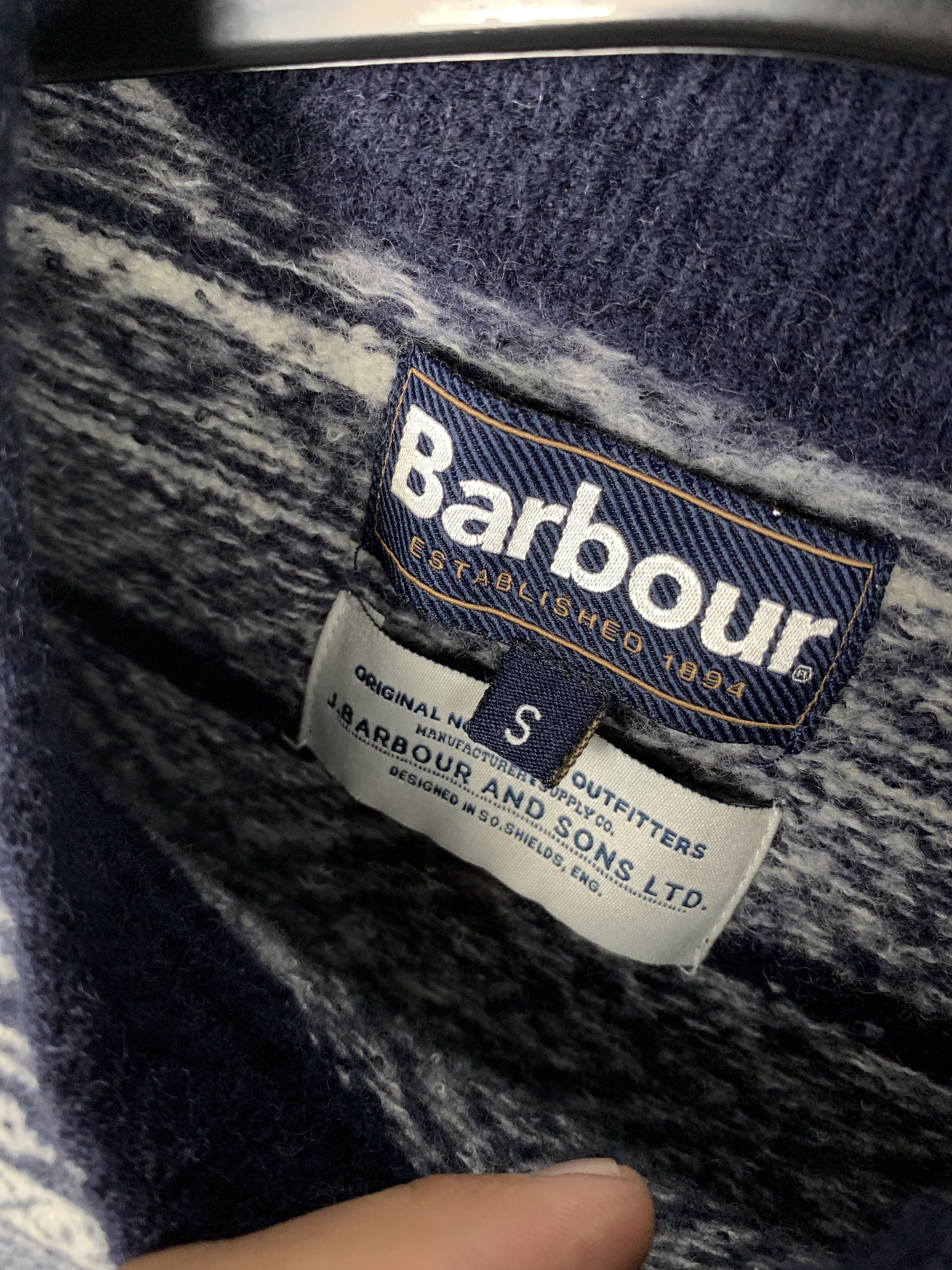 Barbour × Vintage Barbour Vintage Mens Wool Sweater Size US XS / EU 42 / 0 - 3 Thumbnail