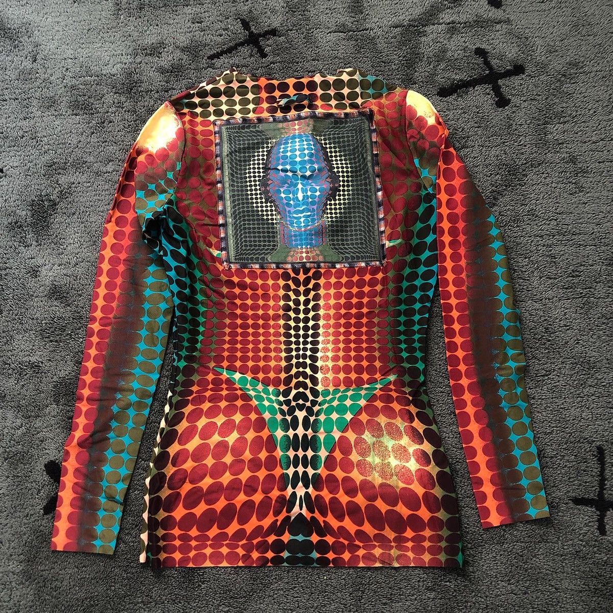 image of Jean Paul Gaultier Fall 1995 Cyber Long Sleeve Shirt, Women's (Size Large)