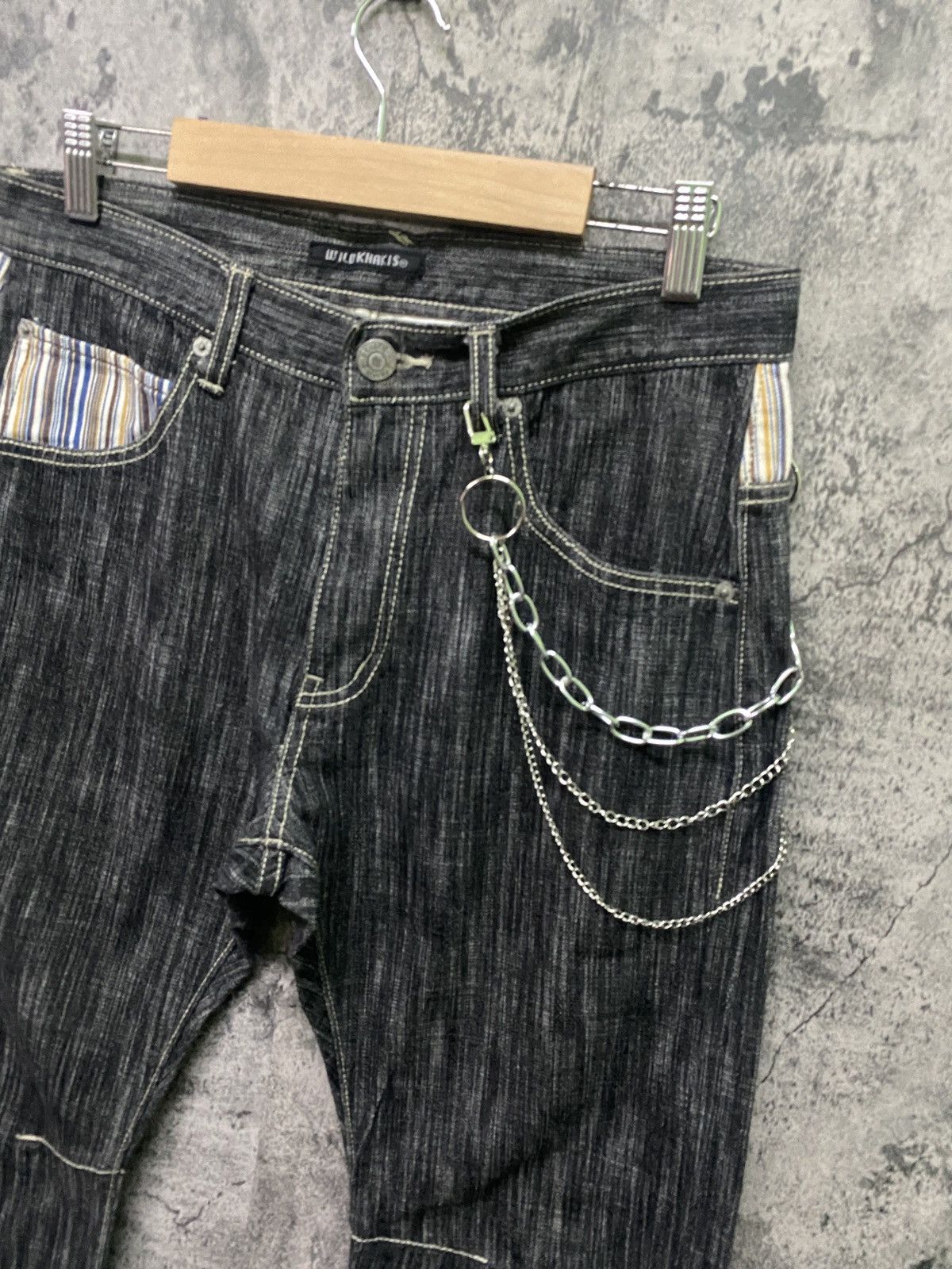 Designer × Japanese Brand WILD KHAKIS Striped Nice Design Denim Size US 30 / EU 46 - 5 Thumbnail