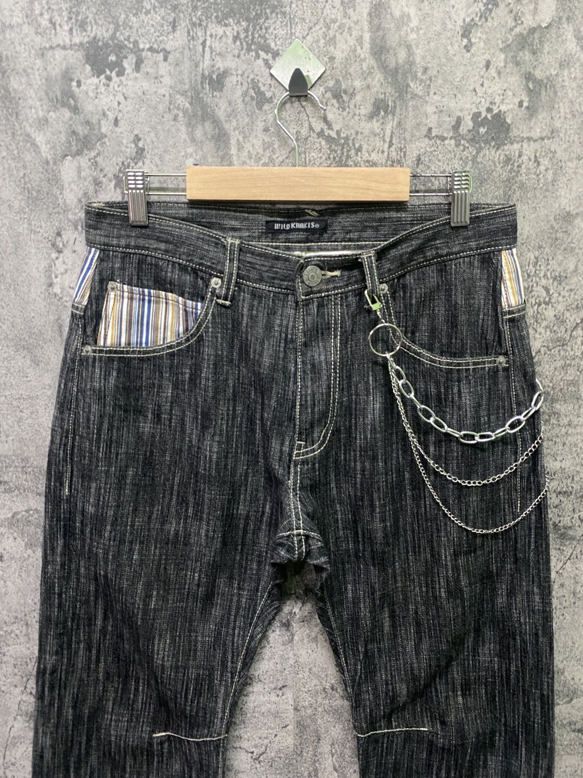 Designer × Japanese Brand WILD KHAKIS Striped Nice Design Denim Size US 30 / EU 46 - 3 Thumbnail