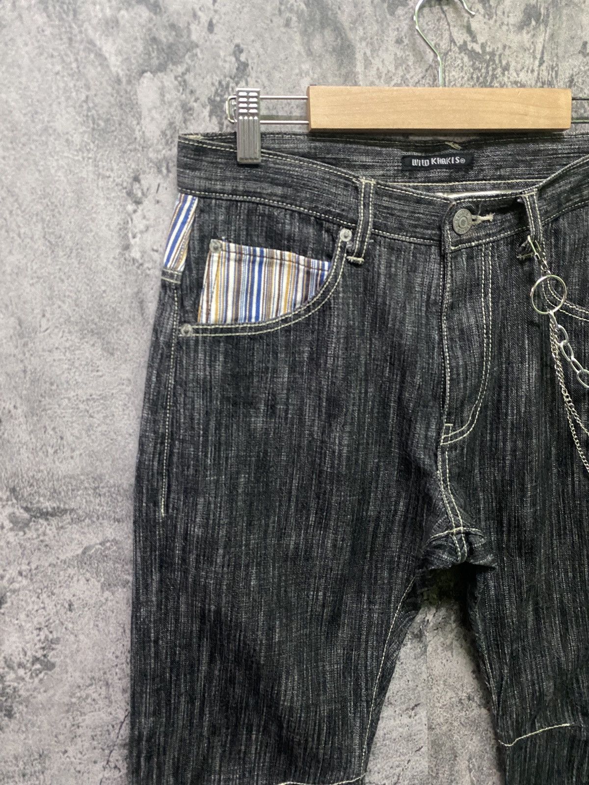 Designer × Japanese Brand WILD KHAKIS Striped Nice Design Denim Size US 30 / EU 46 - 4 Thumbnail