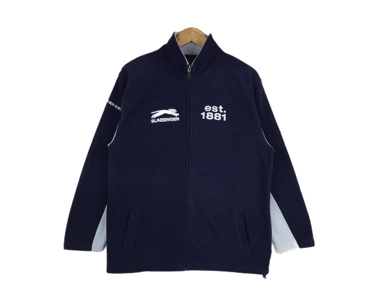 Vintage Vintage 90s Slazenger Zip Up Fleece Jacket Size US M / EU 48-50 / 2 - 1 Thumbnail