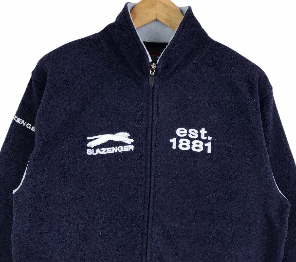 Vintage Vintage 90s Slazenger Zip Up Fleece Jacket Size US M / EU 48-50 / 2 - 2 Thumbnail