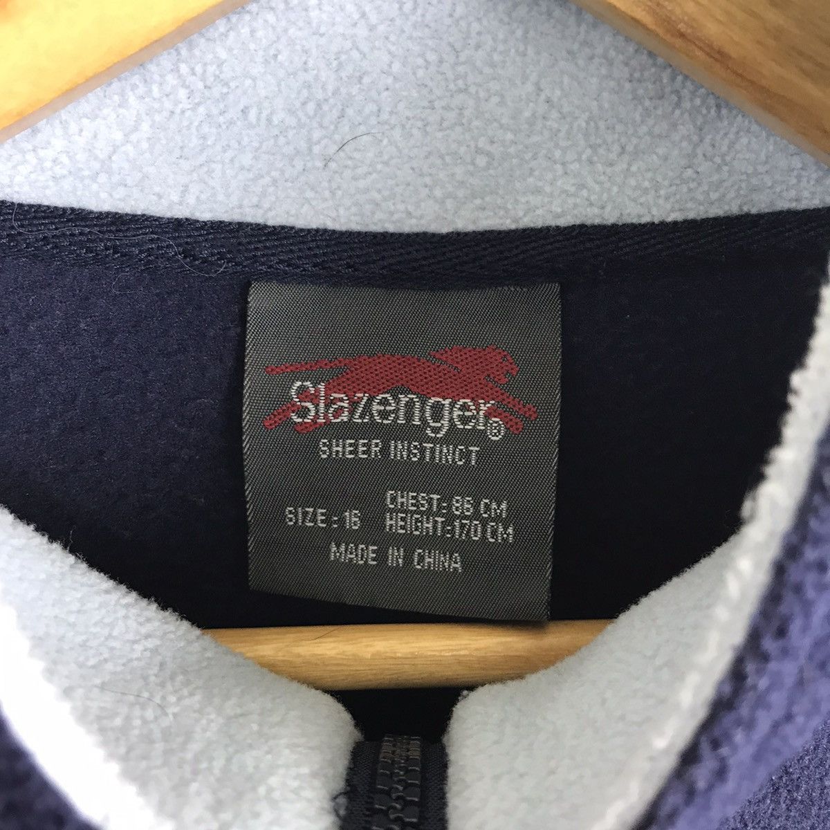 Vintage Vintage 90s Slazenger Zip Up Fleece Jacket Size US M / EU 48-50 / 2 - 5 Thumbnail