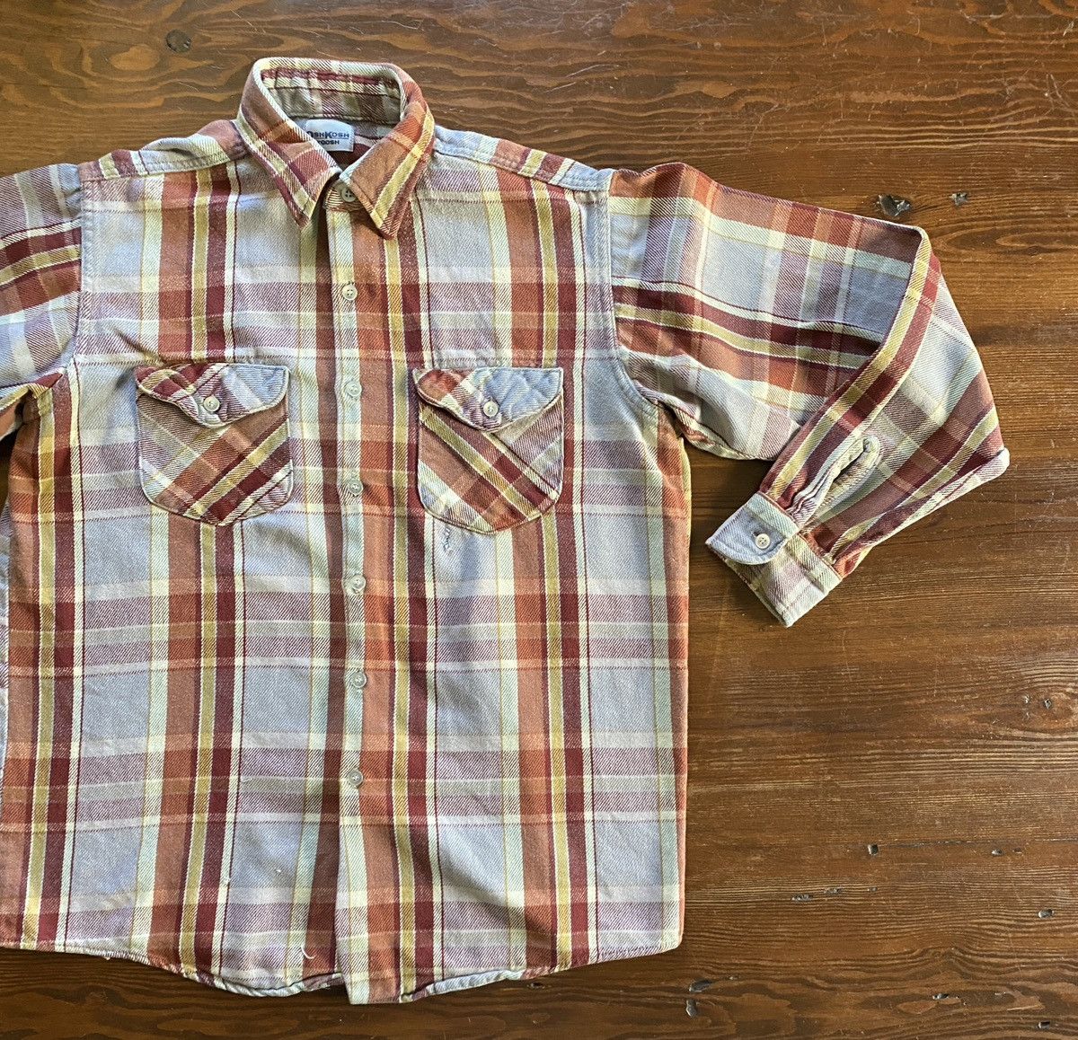 Oshkosh Vintage 80’s Oshkosh Plaid Long Sleeve Button Up Size US L / EU 52-54 / 3 - 1 Thumbnail