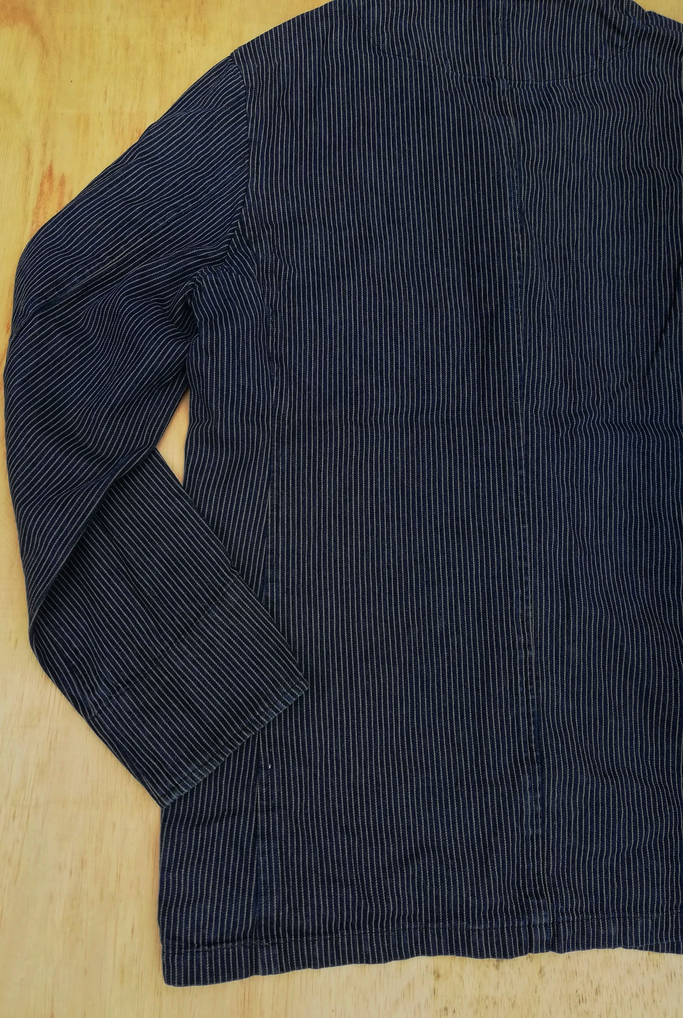 Japanese Brand 🔥Hikari Shoji Co.,Ltd. Hickory Stripe Chore Jacket Cotton Size US M / EU 48-50 / 2 - 12 Thumbnail