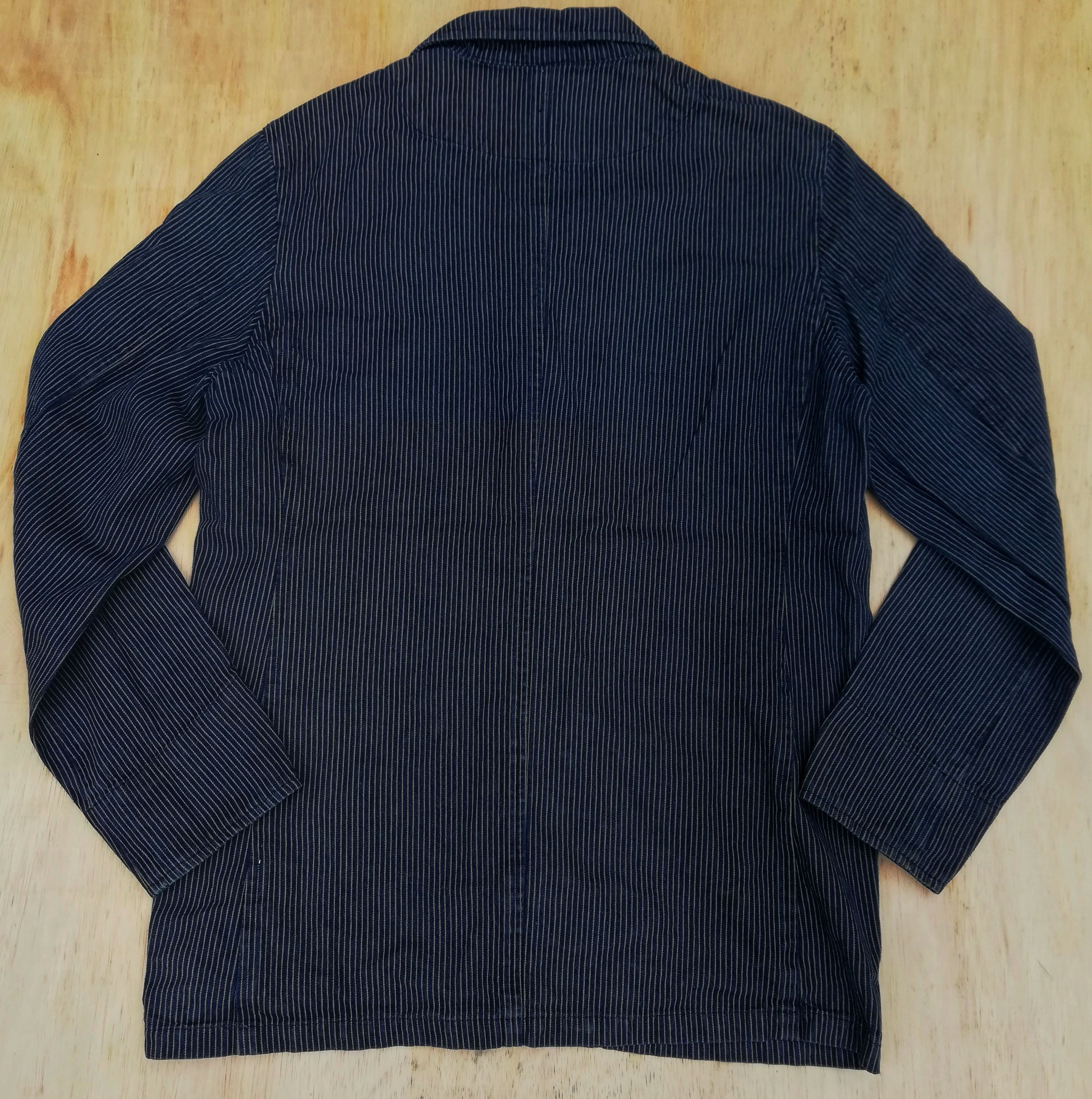 Japanese Brand 🔥Hikari Shoji Co.,Ltd. Hickory Stripe Chore Jacket Cotton Size US M / EU 48-50 / 2 - 10 Thumbnail