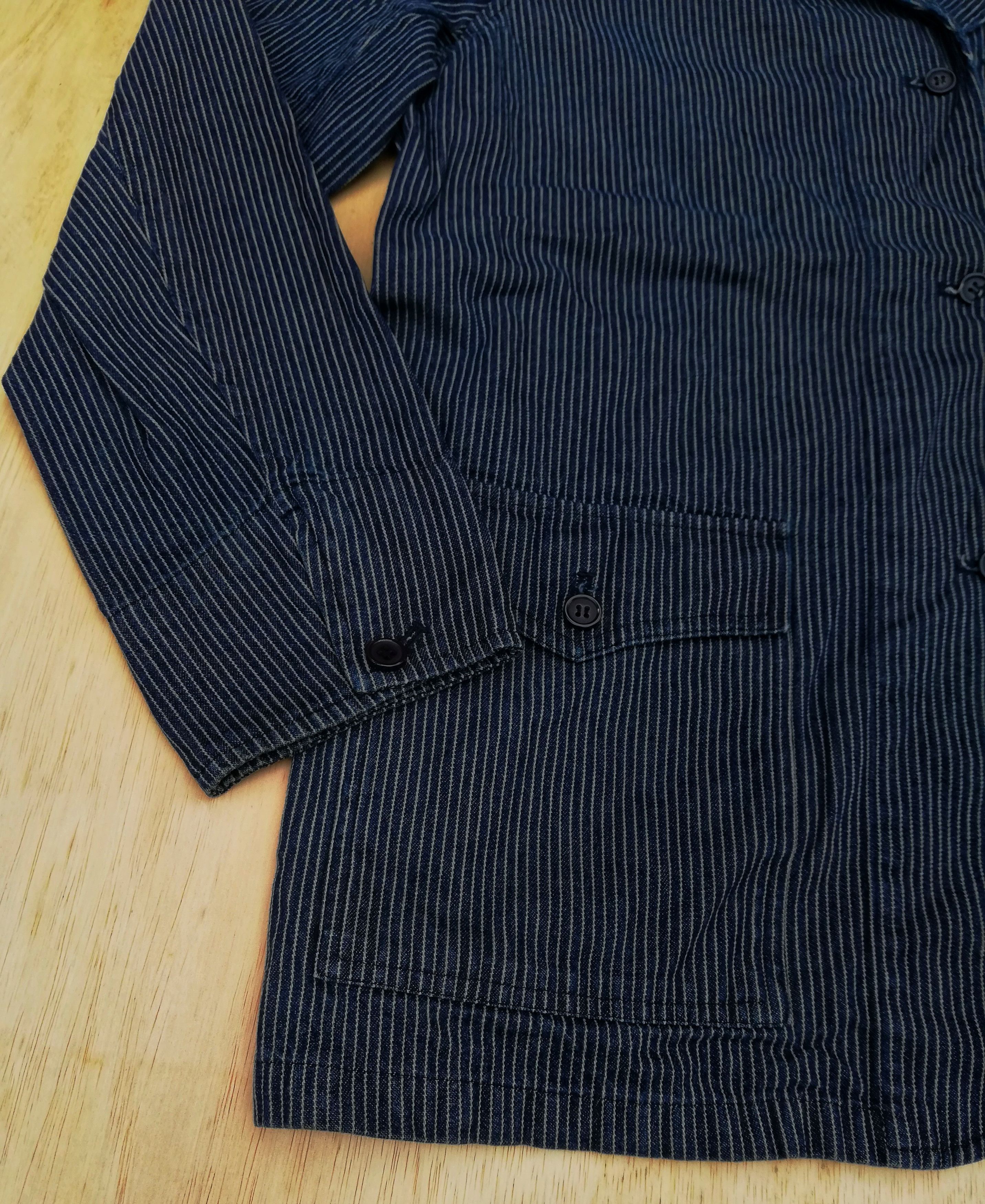 Japanese Brand 🔥Hikari Shoji Co.,Ltd. Hickory Stripe Chore Jacket Cotton Size US M / EU 48-50 / 2 - 3 Thumbnail