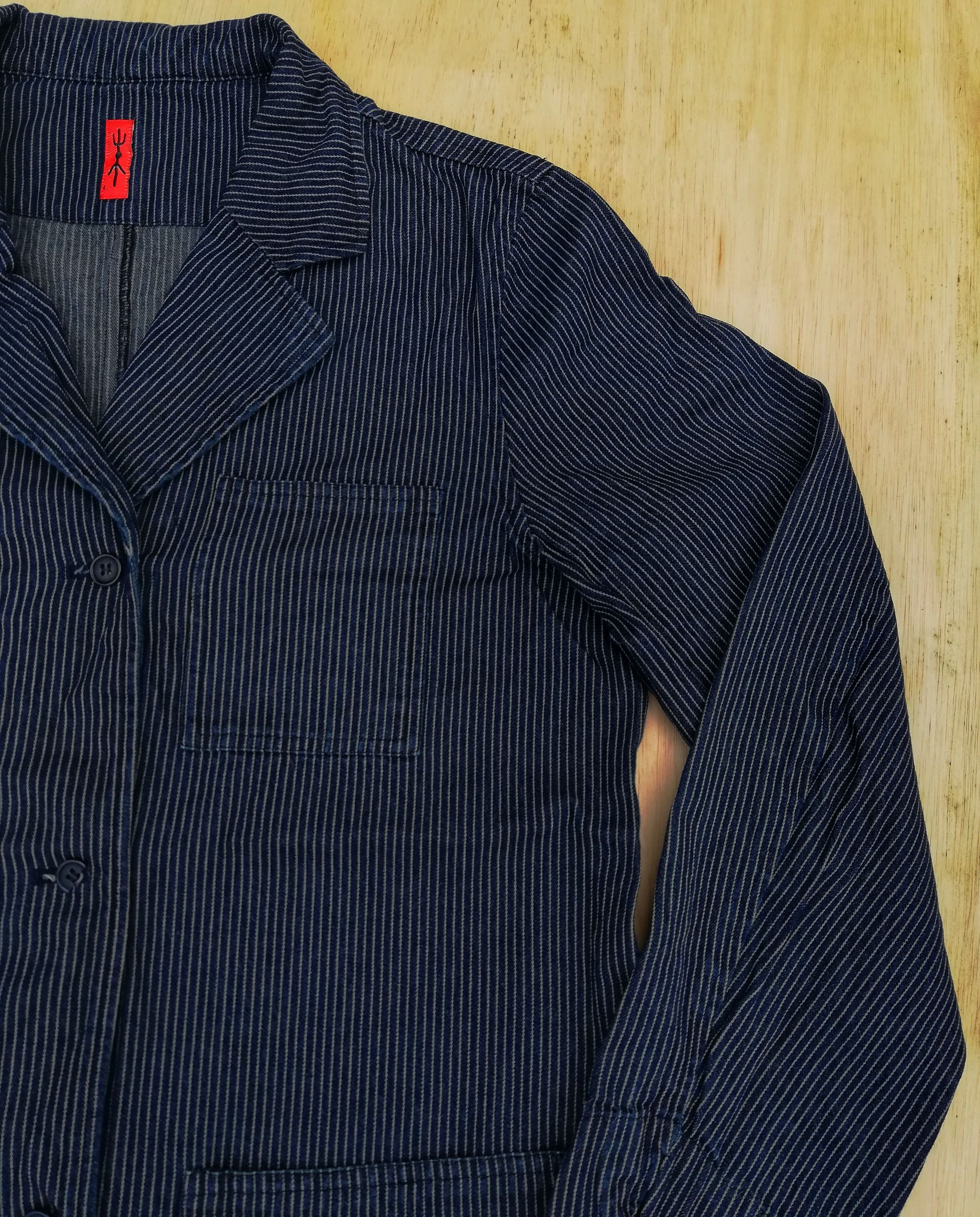 Japanese Brand 🔥Hikari Shoji Co.,Ltd. Hickory Stripe Chore Jacket Cotton Size US M / EU 48-50 / 2 - 5 Thumbnail