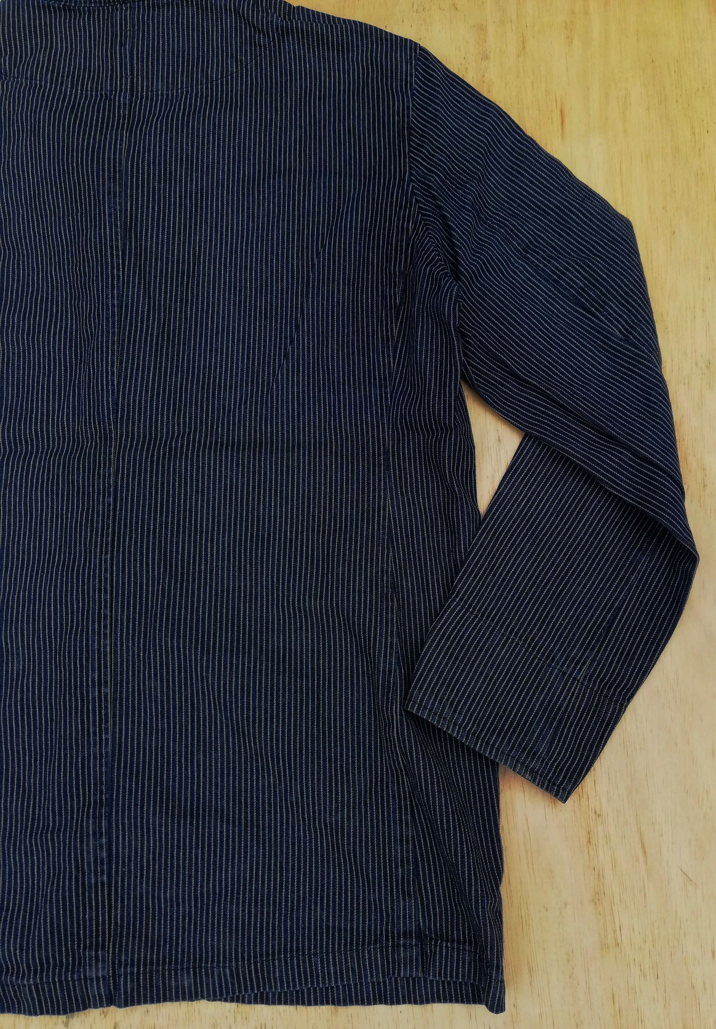 Japanese Brand 🔥Hikari Shoji Co.,Ltd. Hickory Stripe Chore Jacket Cotton Size US M / EU 48-50 / 2 - 11 Thumbnail