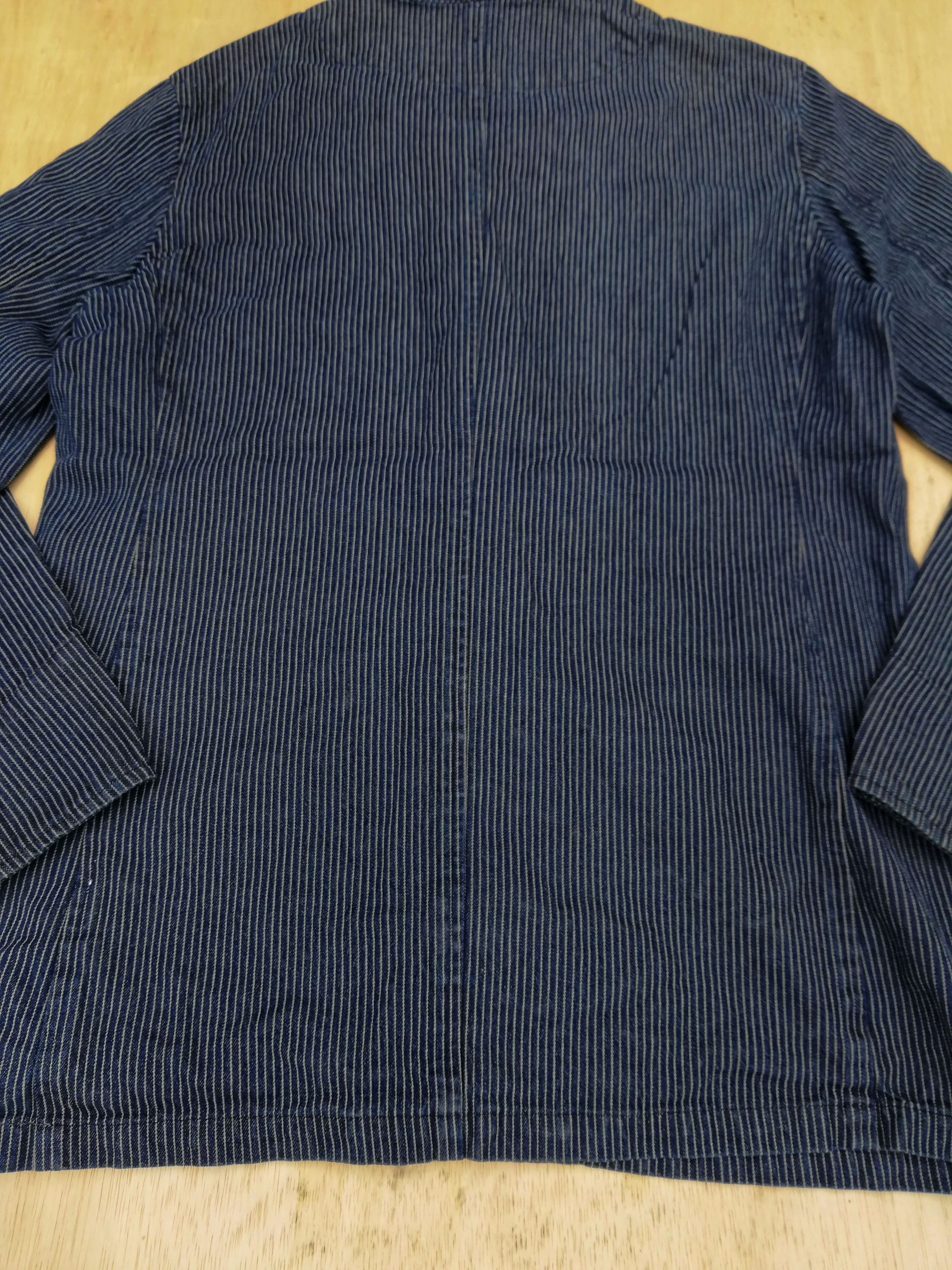 Japanese Brand 🔥Hikari Shoji Co.,Ltd. Hickory Stripe Chore Jacket Cotton Size US M / EU 48-50 / 2 - 13 Thumbnail