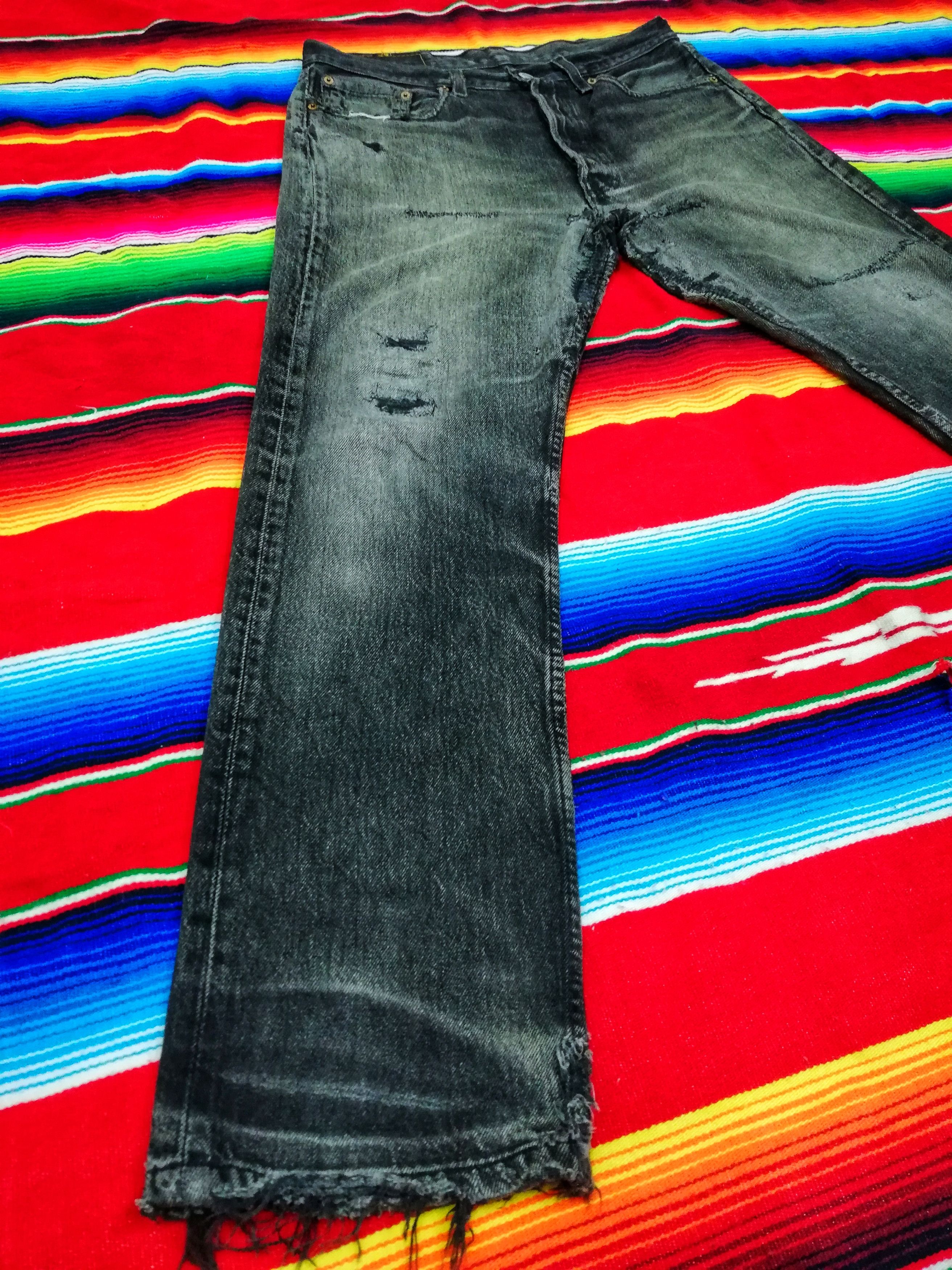 Levi's 🔥Levi's Custom Similar Vetements Oversized Knee Slit Denim Size US 31 - 3 Thumbnail