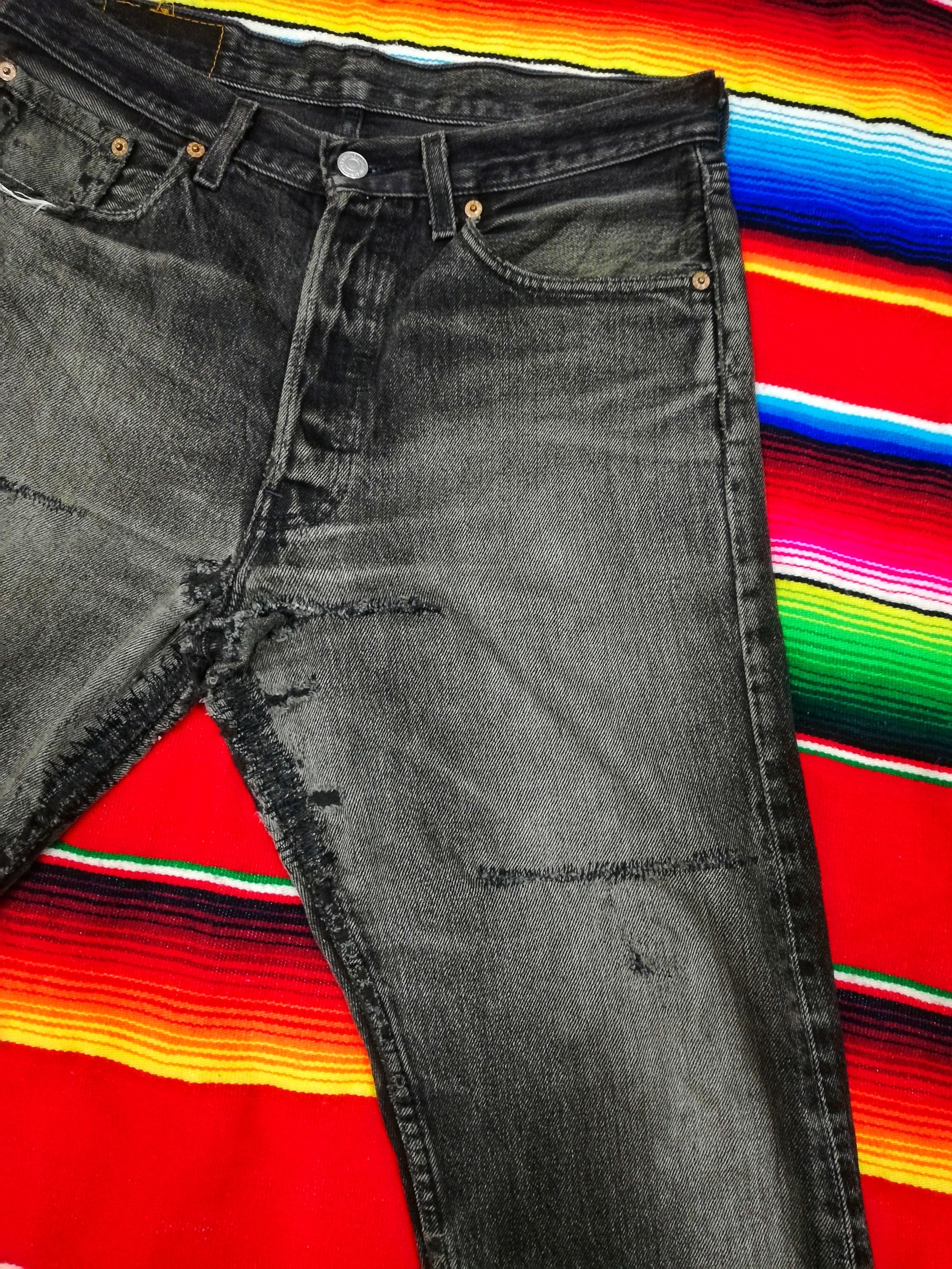 Levi's 🔥Levi's Custom Similar Vetements Oversized Knee Slit Denim Size US 31 - 8 Thumbnail