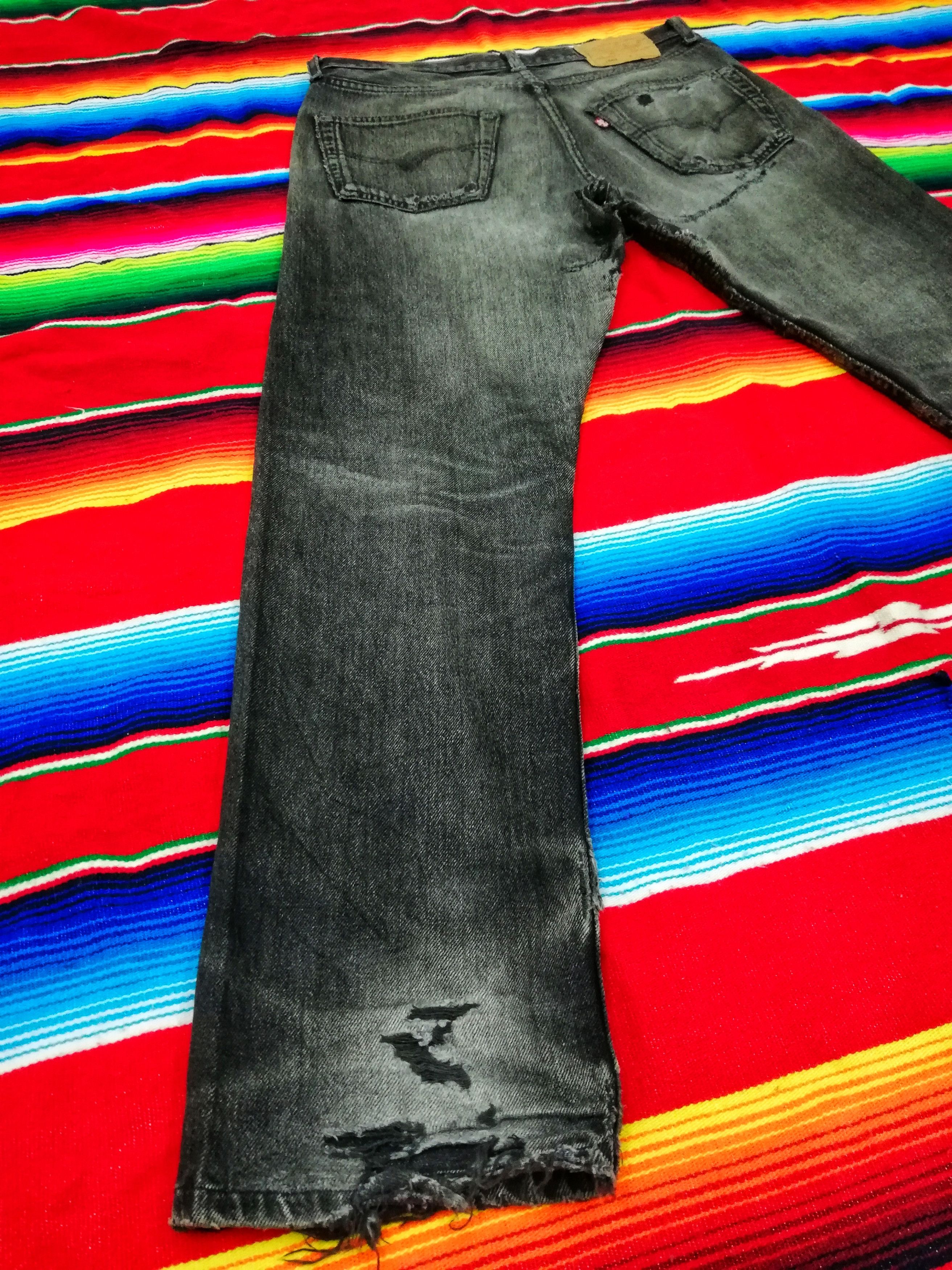 Levi's 🔥Levi's Custom Similar Vetements Oversized Knee Slit Denim Size US 31 - 15 Thumbnail