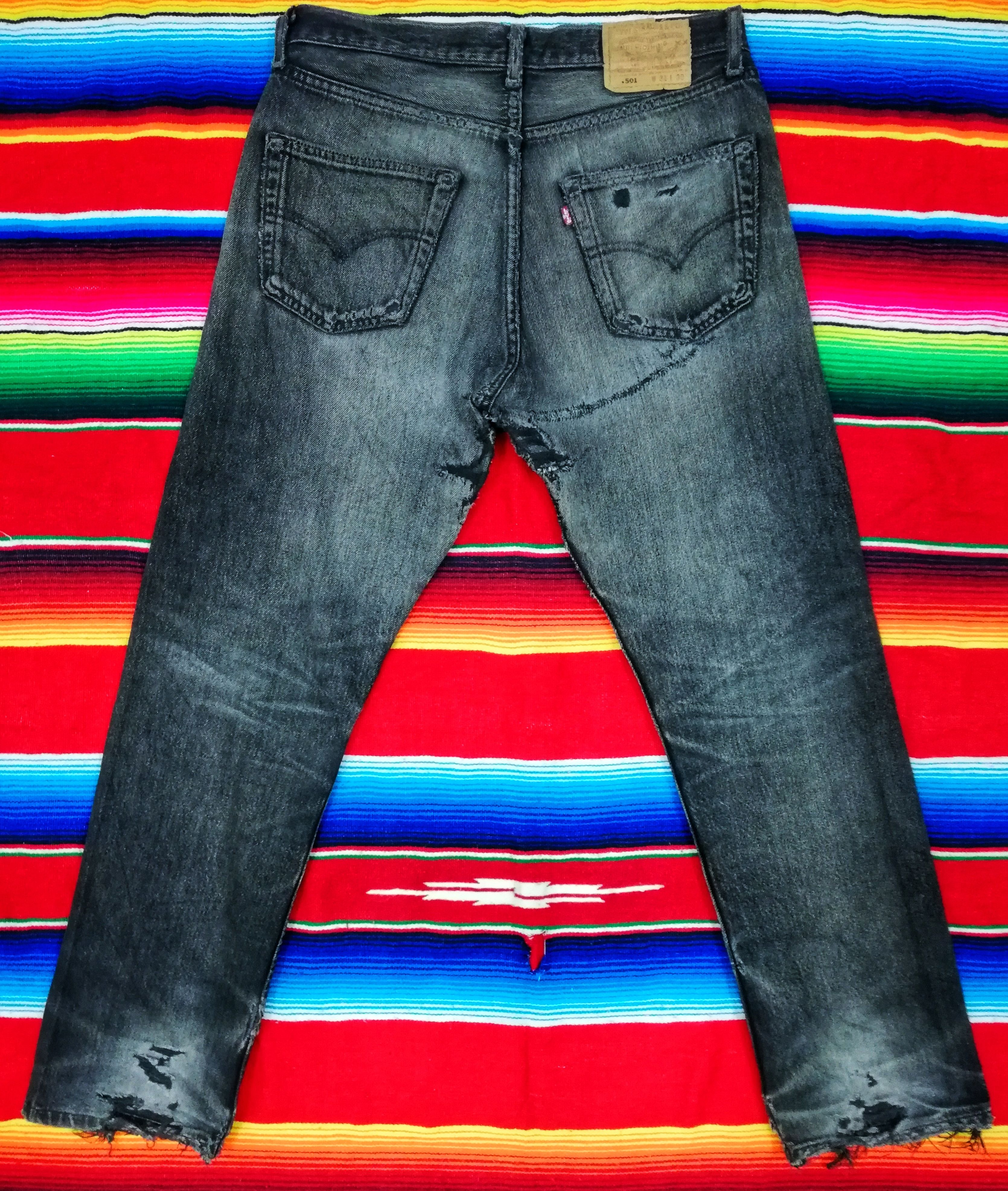 Levi's 🔥Levi's Custom Similar Vetements Oversized Knee Slit Denim Size US 31 - 14 Thumbnail