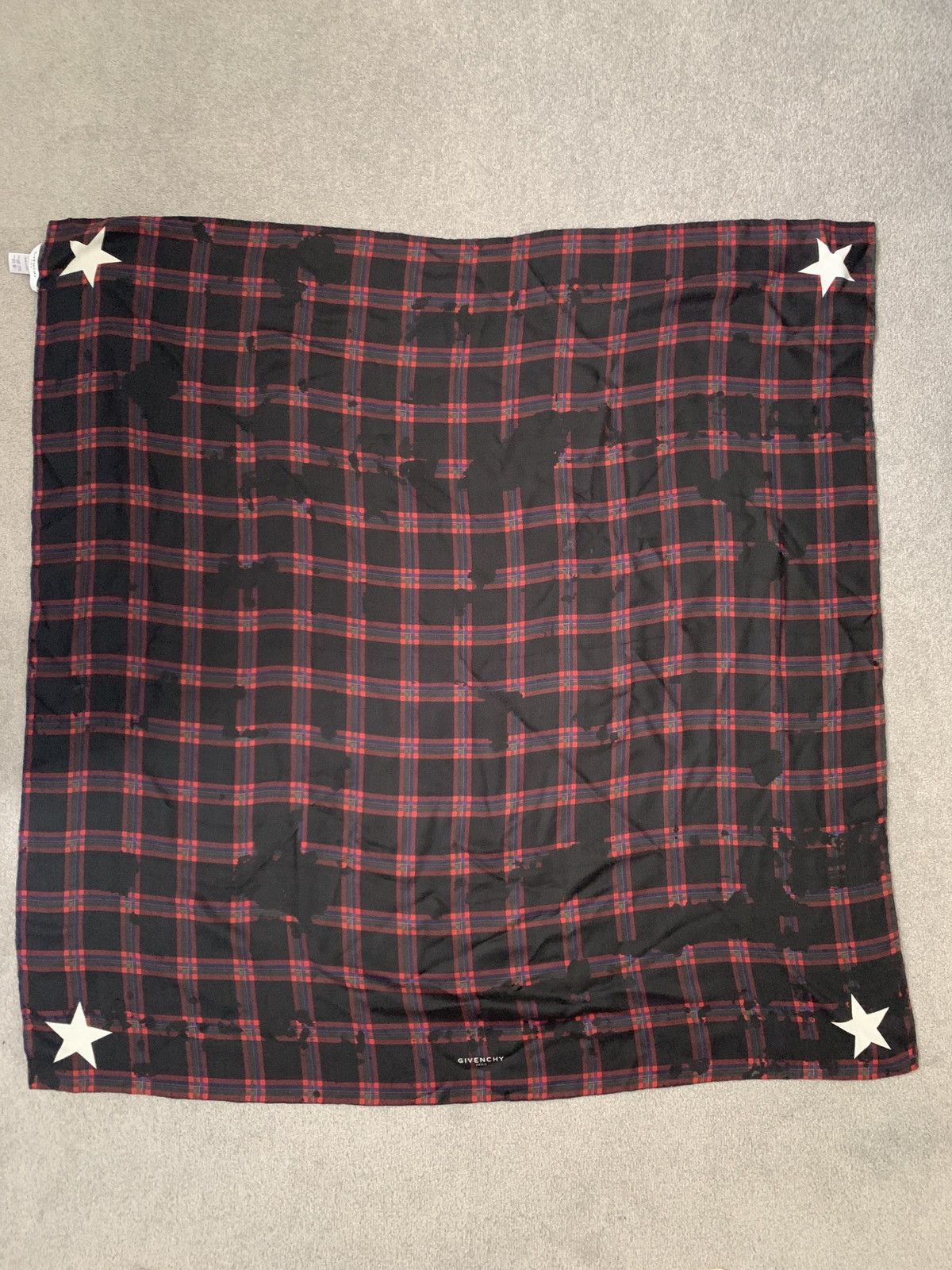 Designer × Givenchy × Riccardo Tisci Stars tartan wool/silk scarf Size ONE SIZE - 5 Thumbnail