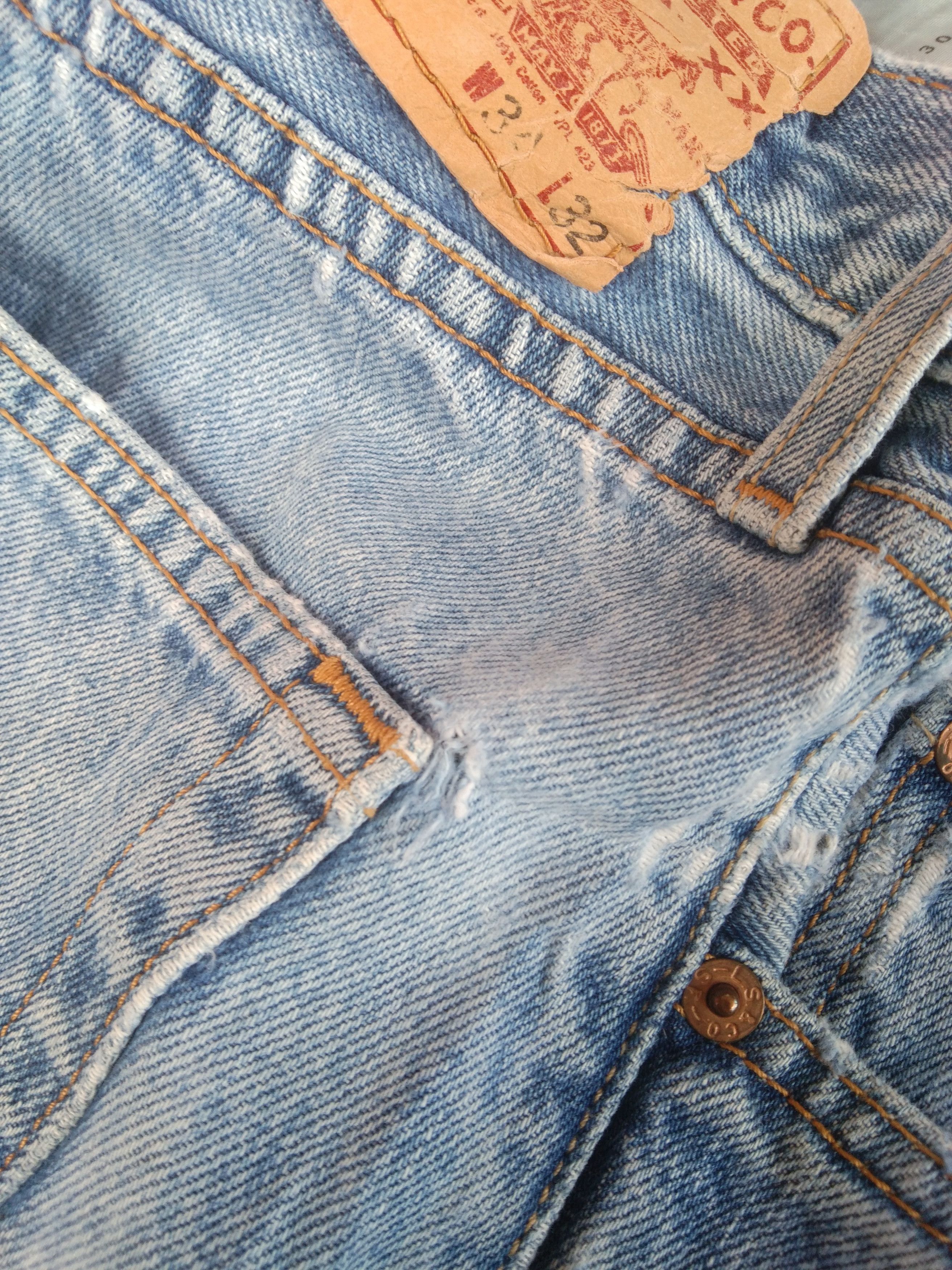 Levi's Vintage Levis 501 Straight Leg Distressed Jeans 34x32 Size US 34 / EU 50 - 4 Thumbnail