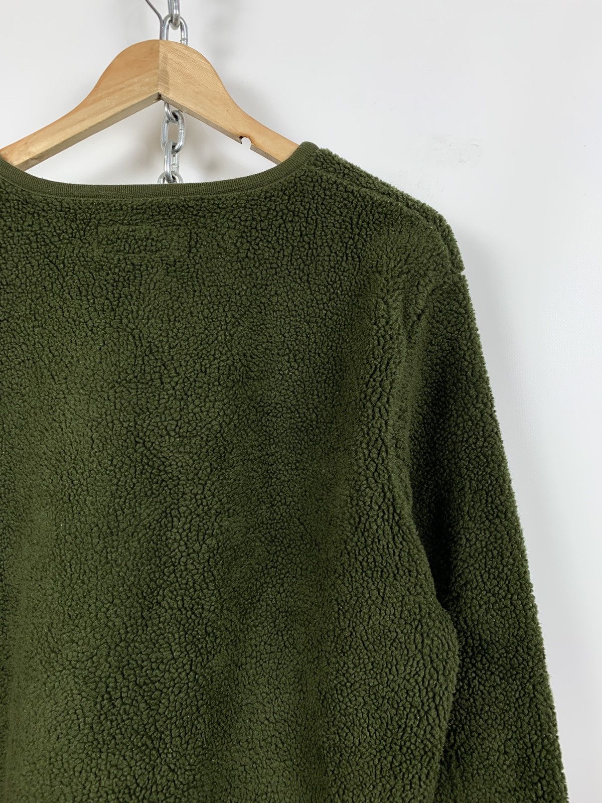 Universal Works Universal Works Green Khaki Teddy Sweatshirt Size US L / EU 52-54 / 3 - 10 Thumbnail