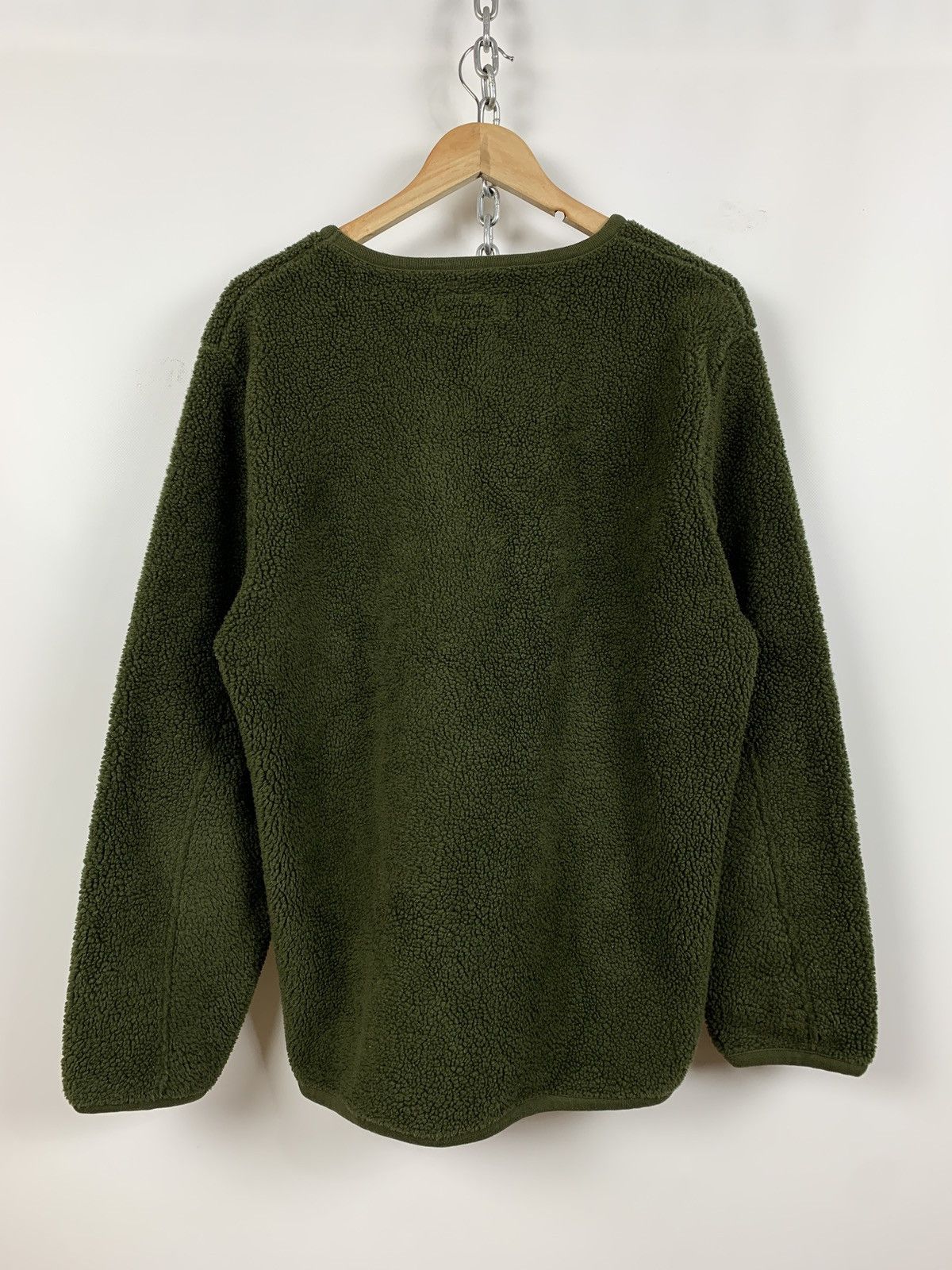 Universal Works Universal Works Green Khaki Teddy Sweatshirt Size US L / EU 52-54 / 3 - 2 Thumbnail
