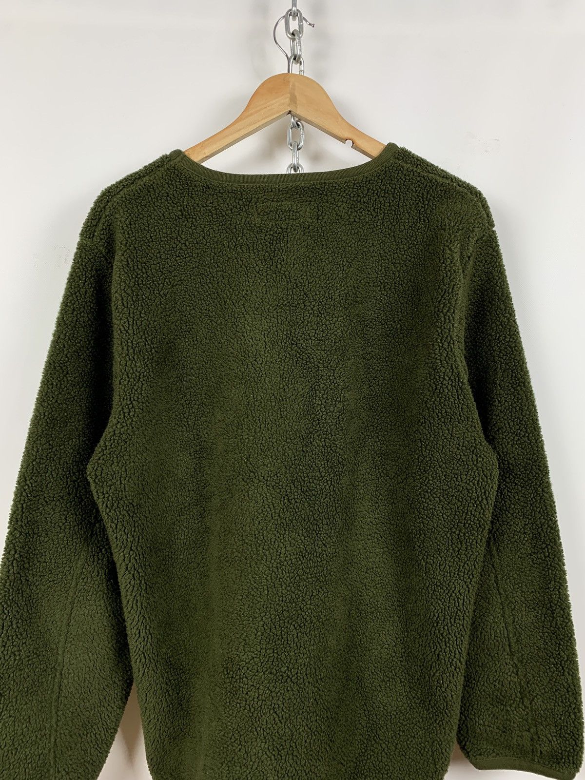 Universal Works Universal Works Green Khaki Teddy Sweatshirt Size US L / EU 52-54 / 3 - 9 Thumbnail