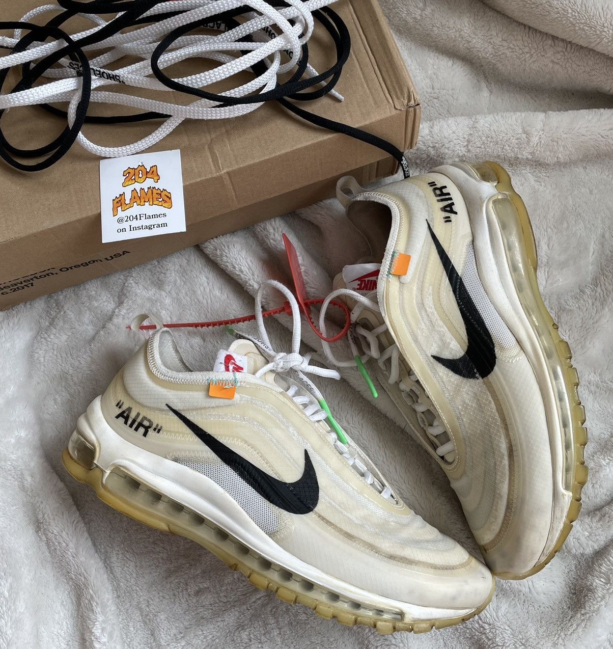 Off white air max best sale 97 yellowing