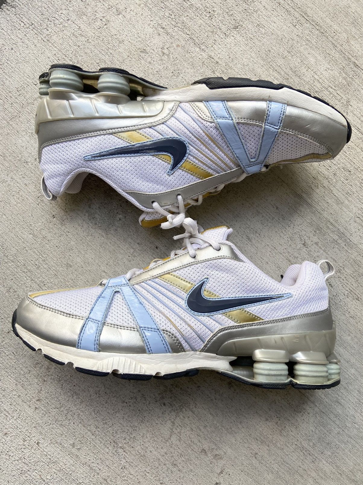Nike × Vintage Vintage 2006 Nike Shox White Blue Yellow Sneakers Shoes Y2K Size US 8.5 / EU 41-42 - 1 Thumbnail