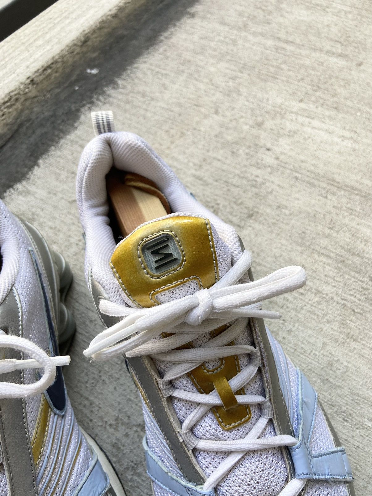 Nike × Vintage Vintage 2006 Nike Shox White Blue Yellow Sneakers Shoes Y2K Size US 8.5 / EU 41-42 - 5 Thumbnail