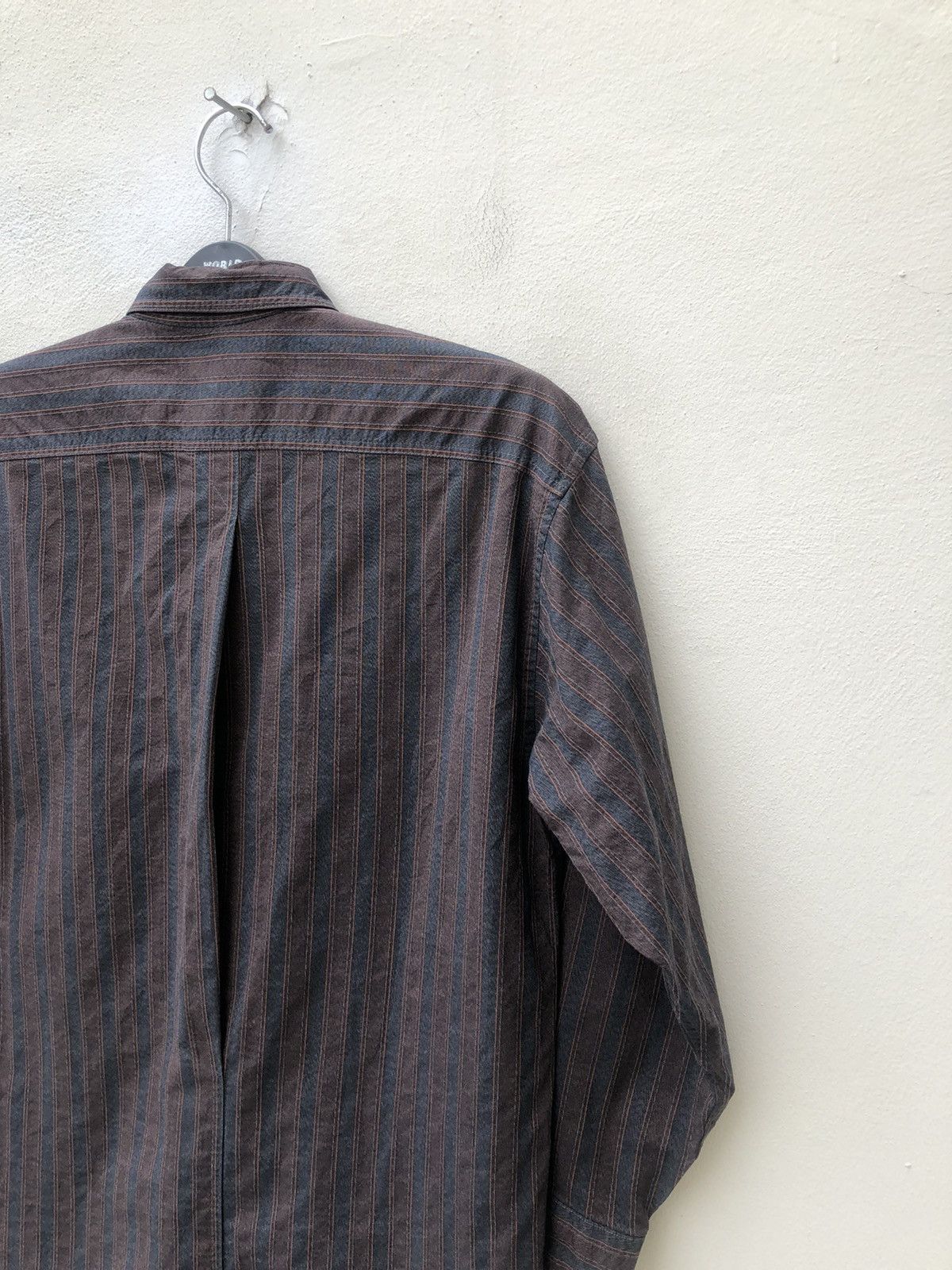 Issey Miyake Vintage 90s Issey Miyake Large Pocket Striped Hamilton Shirt Size US S / EU 44-46 / 1 - 13 Thumbnail