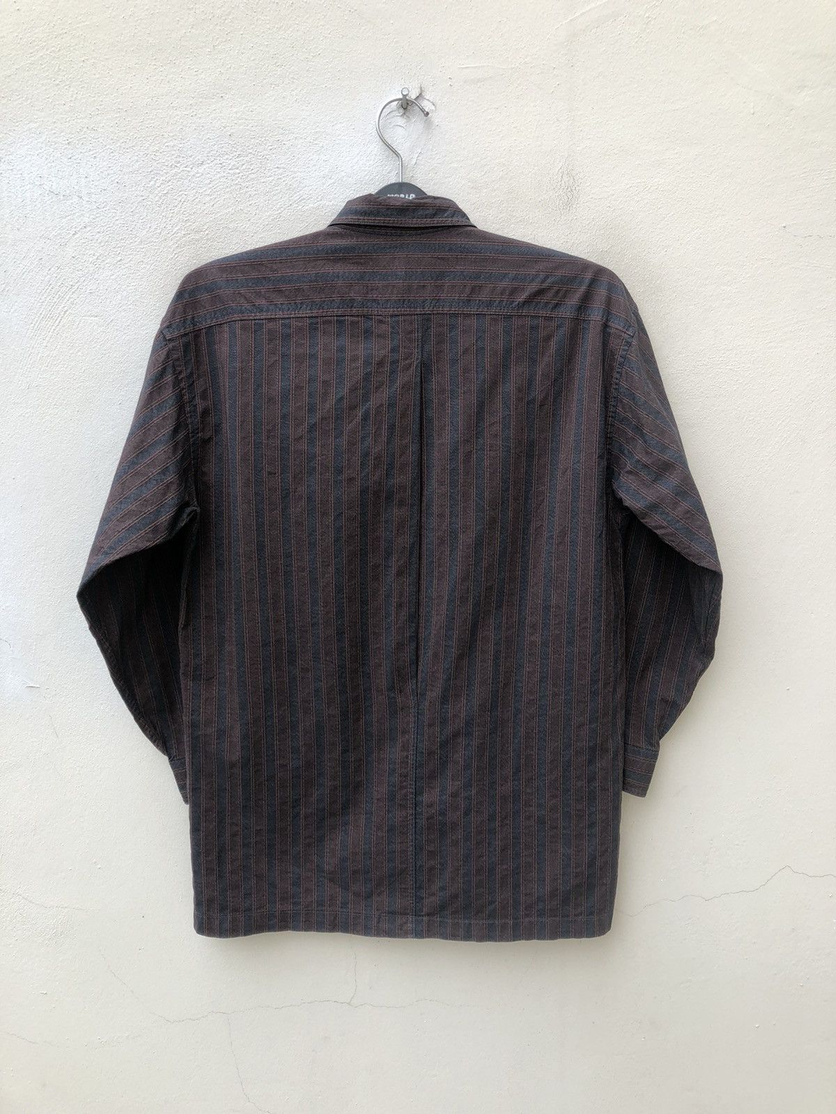 Issey Miyake Vintage 90s Issey Miyake Large Pocket Striped Hamilton Shirt Size US S / EU 44-46 / 1 - 10 Thumbnail