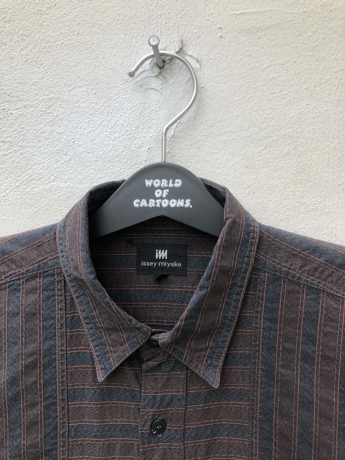 Issey Miyake Vintage 90s Issey Miyake Large Pocket Striped Hamilton Shirt Size US S / EU 44-46 / 1 - 9 Thumbnail