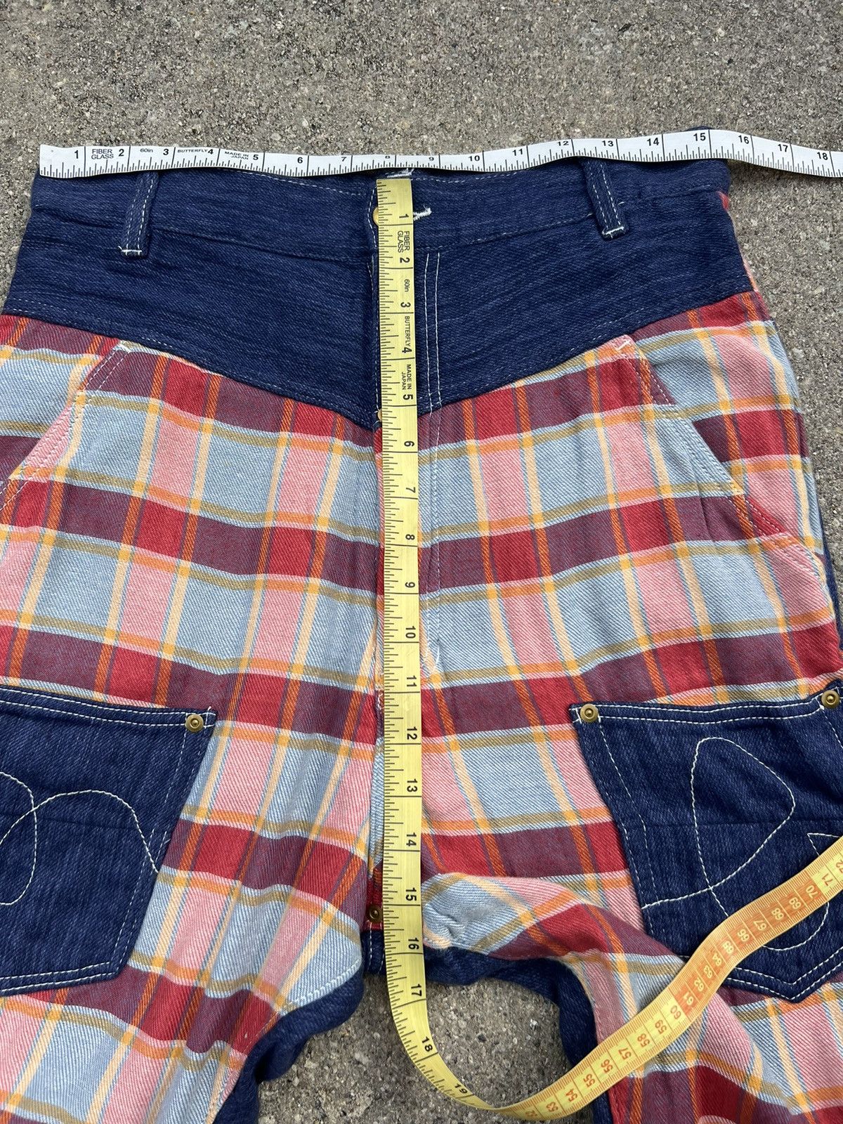 Issey Miyake Japanese Brand Mercibeaucoup Drop Crotch Tartan Plaid Size US 30 / EU 46 - 2 Thumbnail