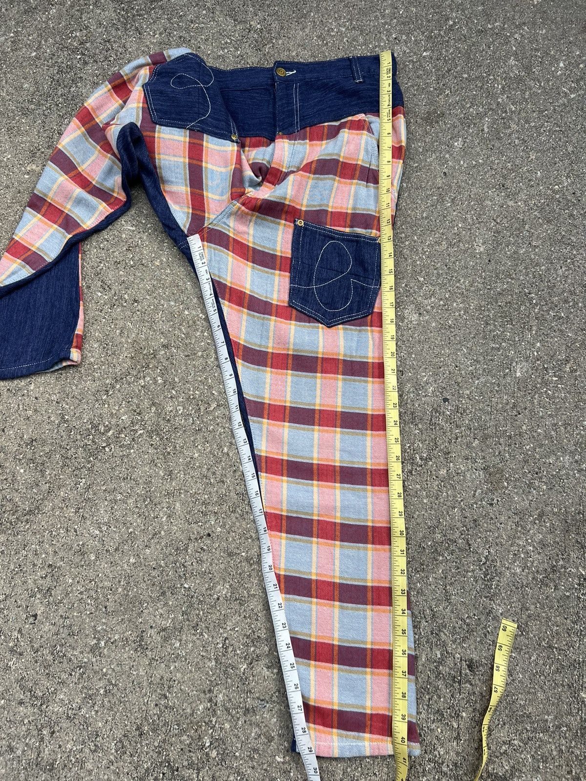 Issey Miyake Japanese Brand Mercibeaucoup Drop Crotch Tartan Plaid Size US 30 / EU 46 - 4 Thumbnail
