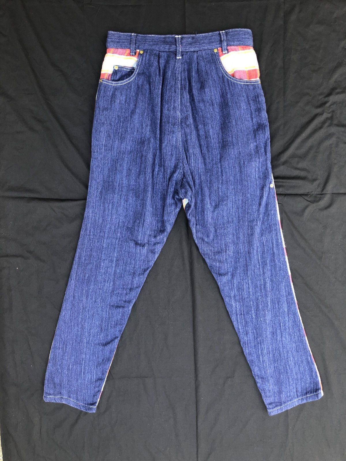 Issey Miyake Japanese Brand Mercibeaucoup Drop Crotch Tartan Plaid Size US 30 / EU 46 - 11 Thumbnail