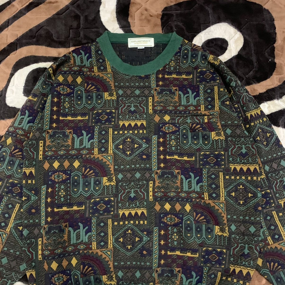 Native EDPLOUZ Vintag 90s Embroider Art Fullprint Pullover Sweater Size US M / EU 48-50 / 2 - 3 Thumbnail