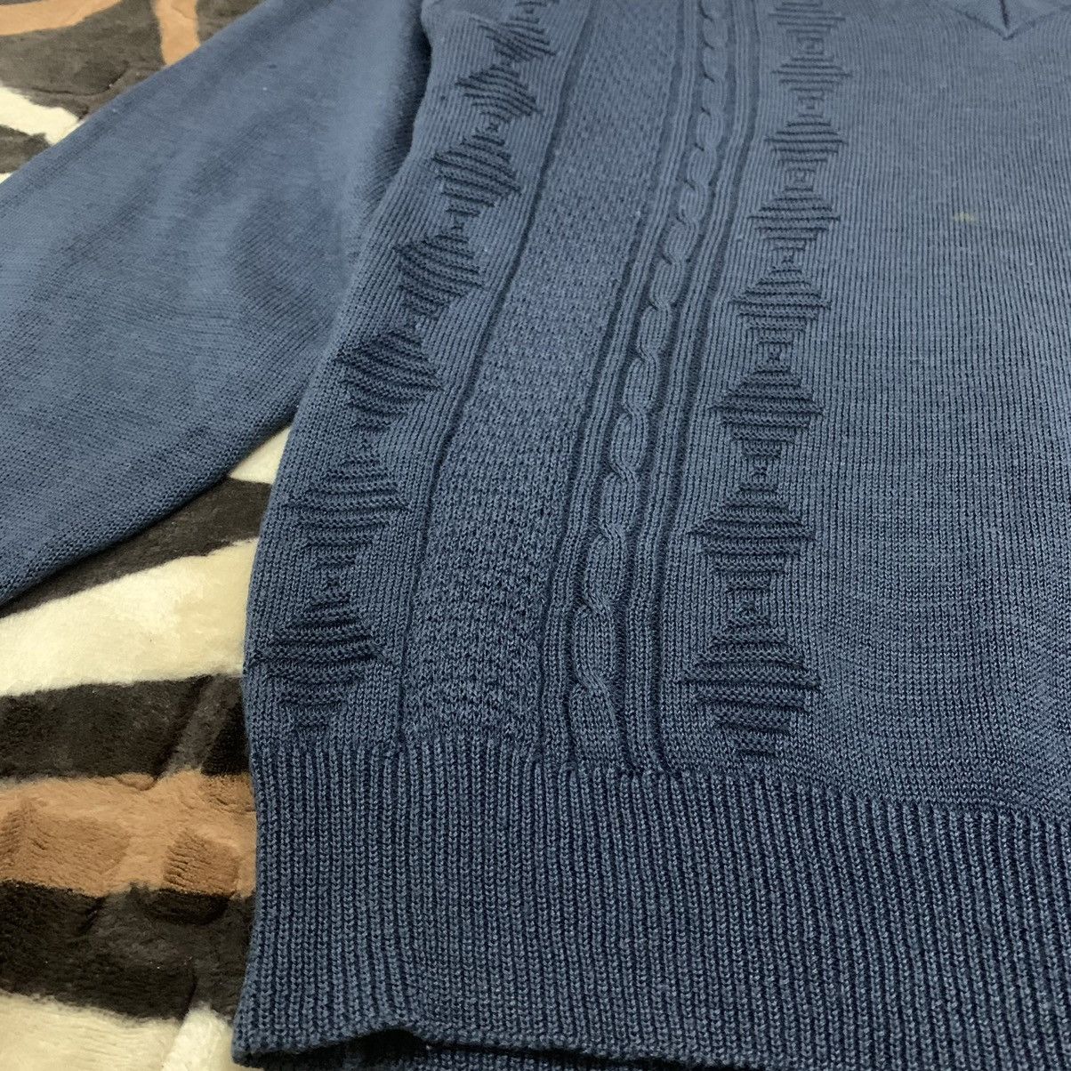 Aran Isles Knitwear × Japanese Brand 🟢JACK BROWN Vintage 80s Argyle Cable Knit Pullover Sweater Size US L / EU 52-54 / 3 - 7 Thumbnail