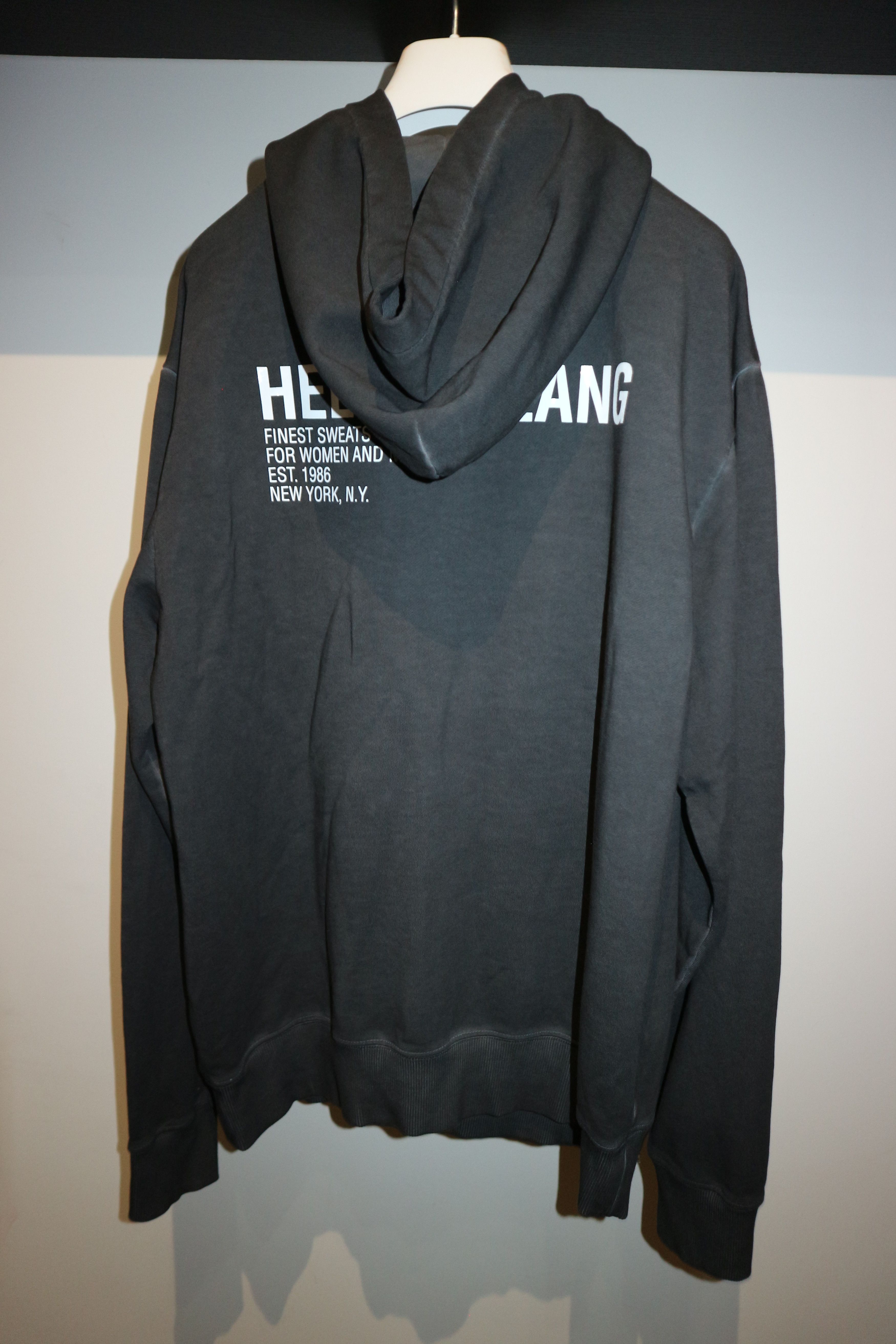 Helmut Lang logo print dyed hoodie Size US XL / EU 56 / 4 - 6 Thumbnail