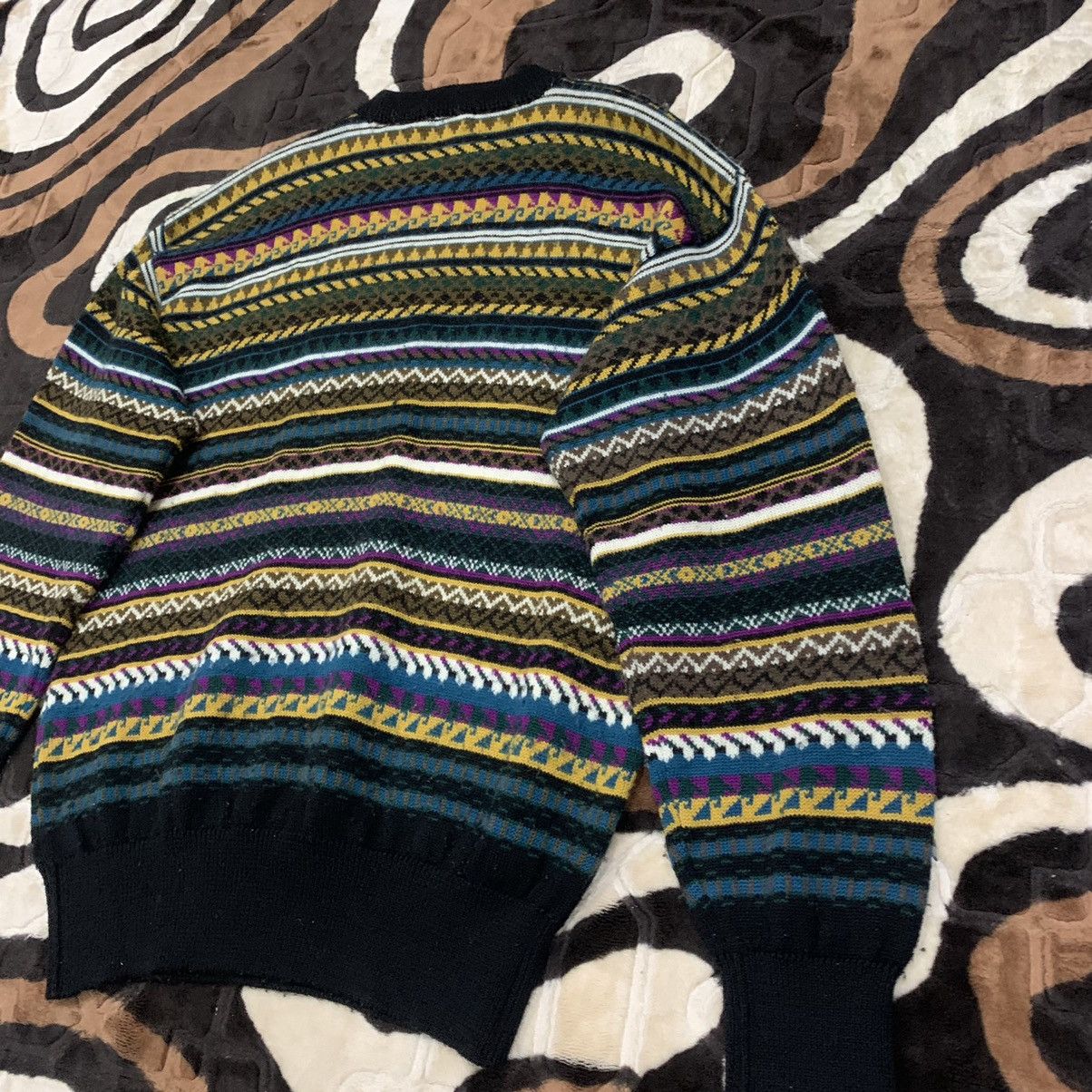 Aran Isles Knitwear × Kenzo KENZO Vintag 80s FairIsle Wool Knit Jumper Pullover Sweater Size US L / EU 52-54 / 3 - 14 Thumbnail